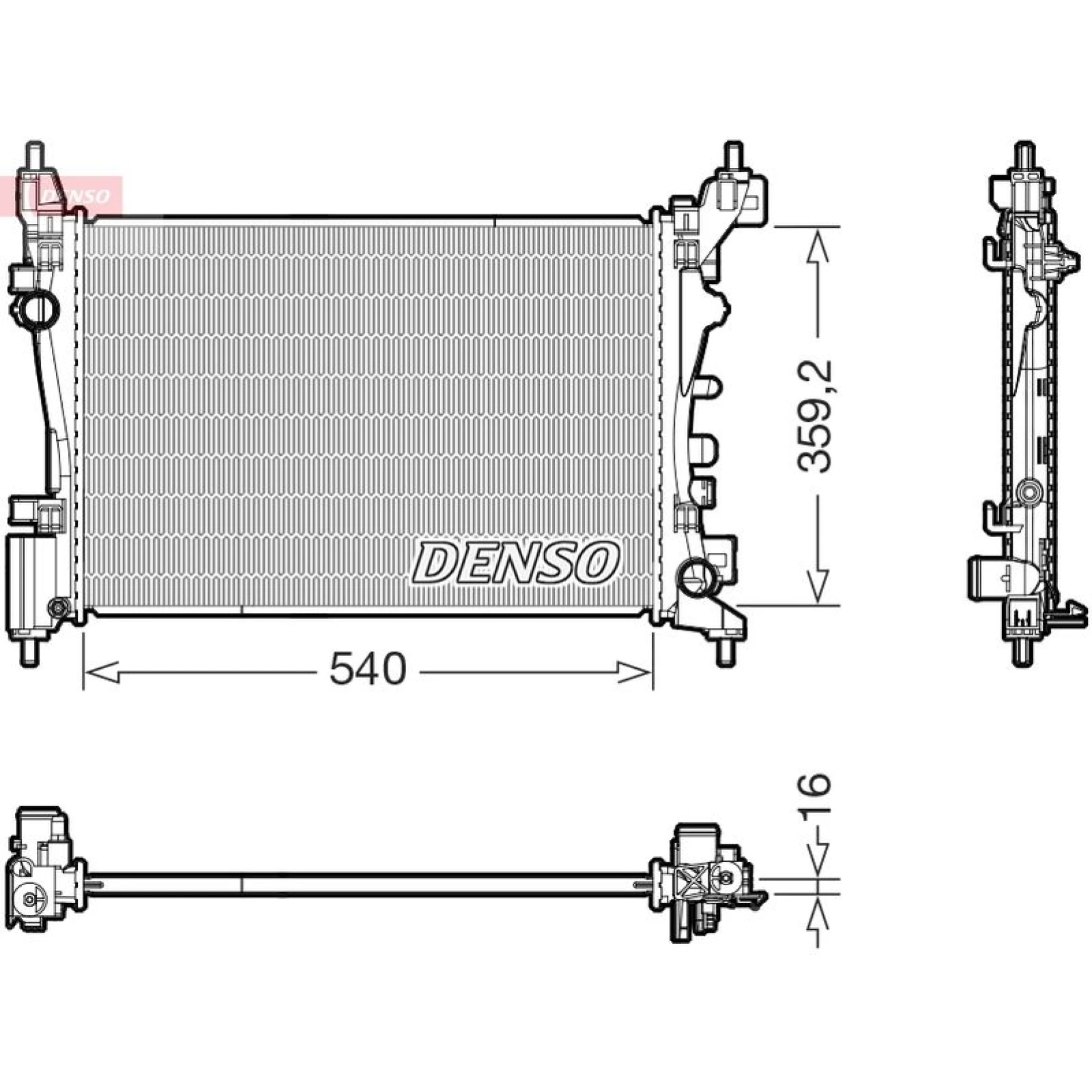 DENSO Kühler, Motorkühlung DRM20130