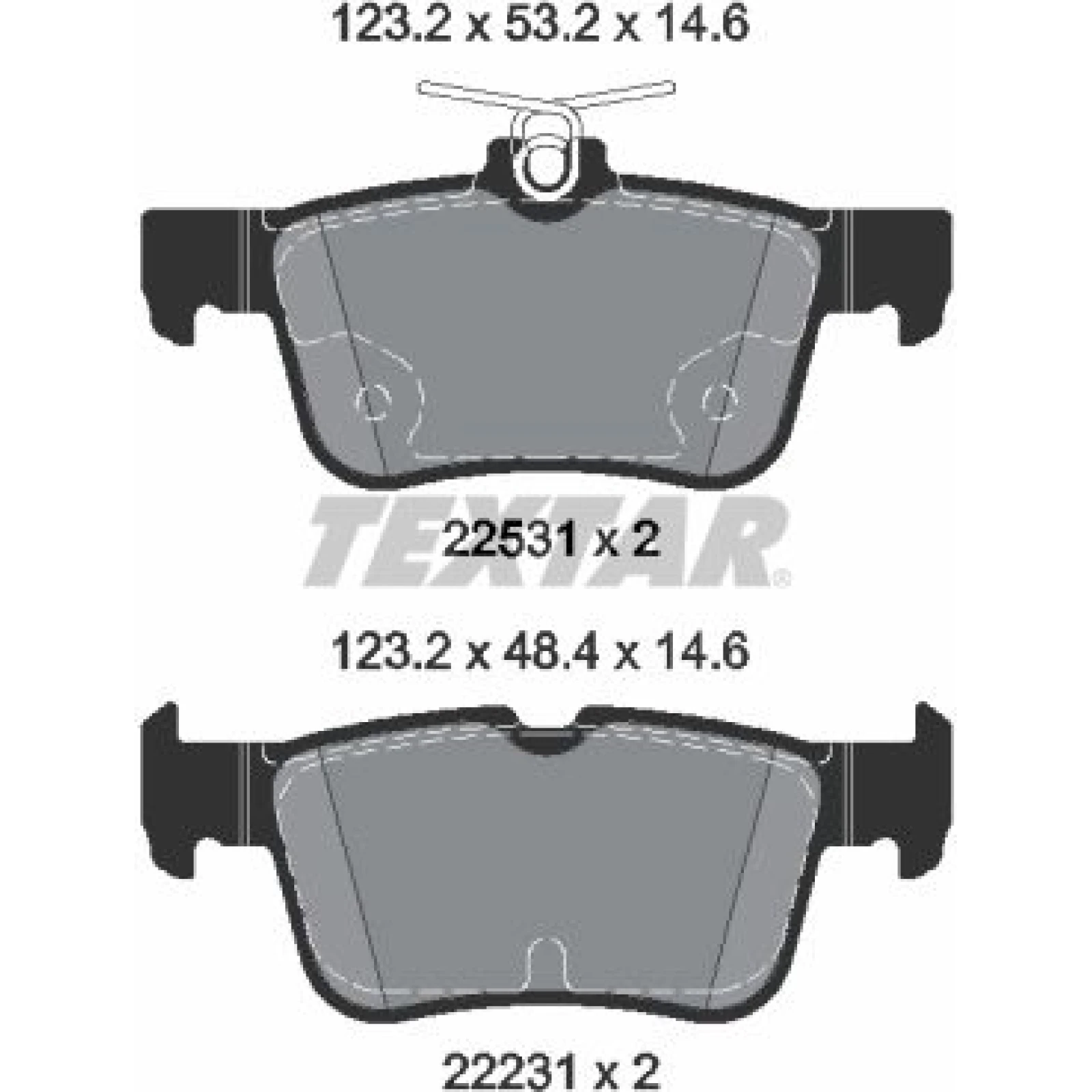 Textar Bremsbelagsatz 2253105