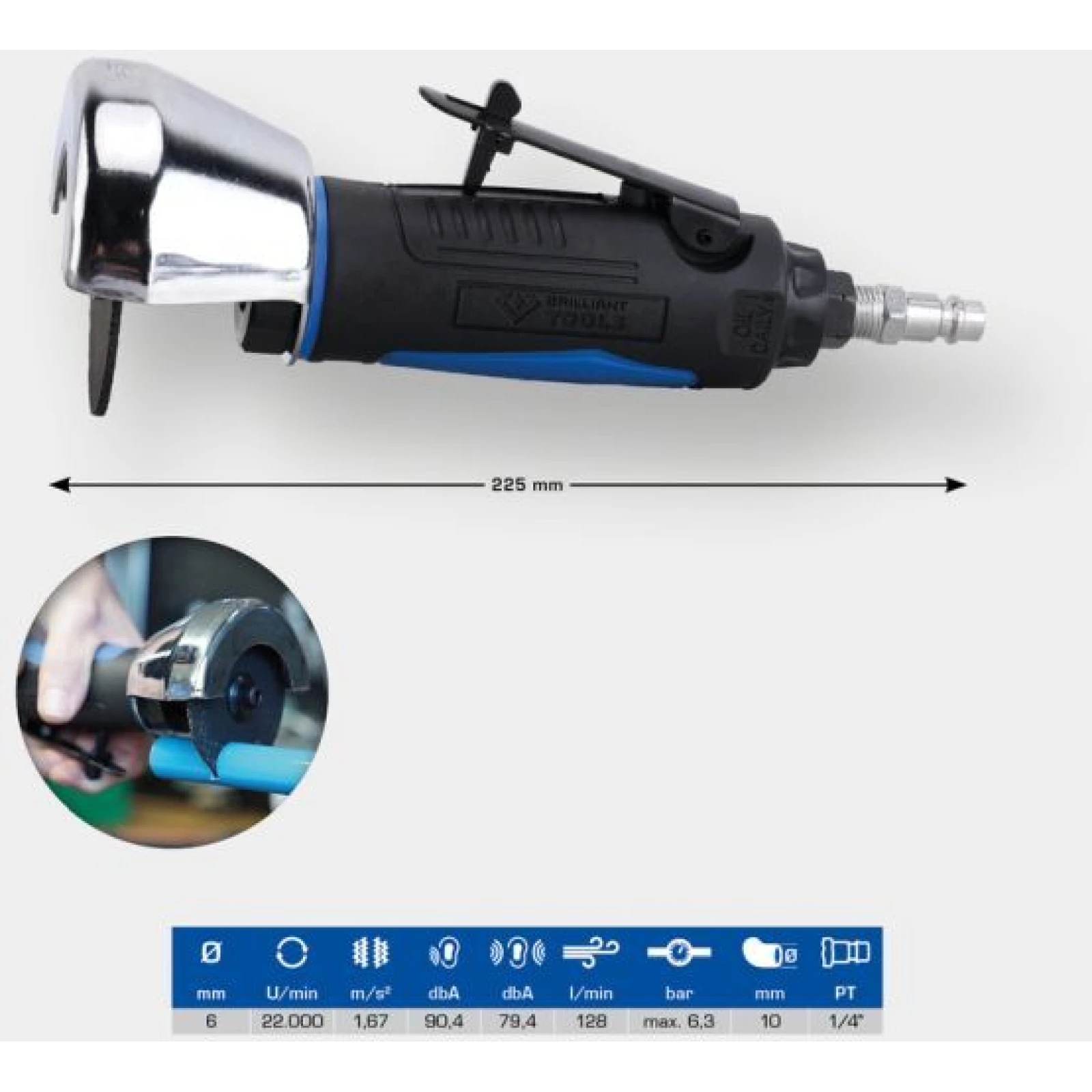 KS TOOLS Stab-Trennschleifer (Druckluft) BT160703