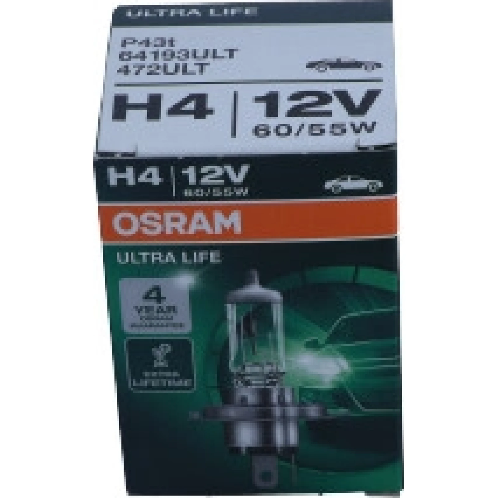 H4 OSRAM 12V 60/55W P43T UL 64193ULT