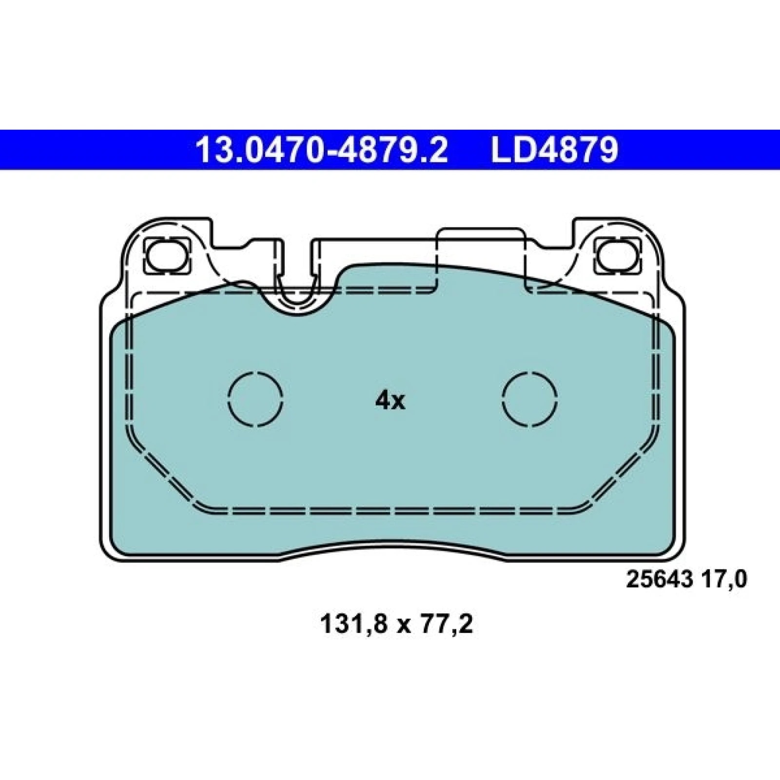 Bremsbelagsatz Audi P. A7/Q5 1.8-4.0 08- Keramik 13.0470-4879.2