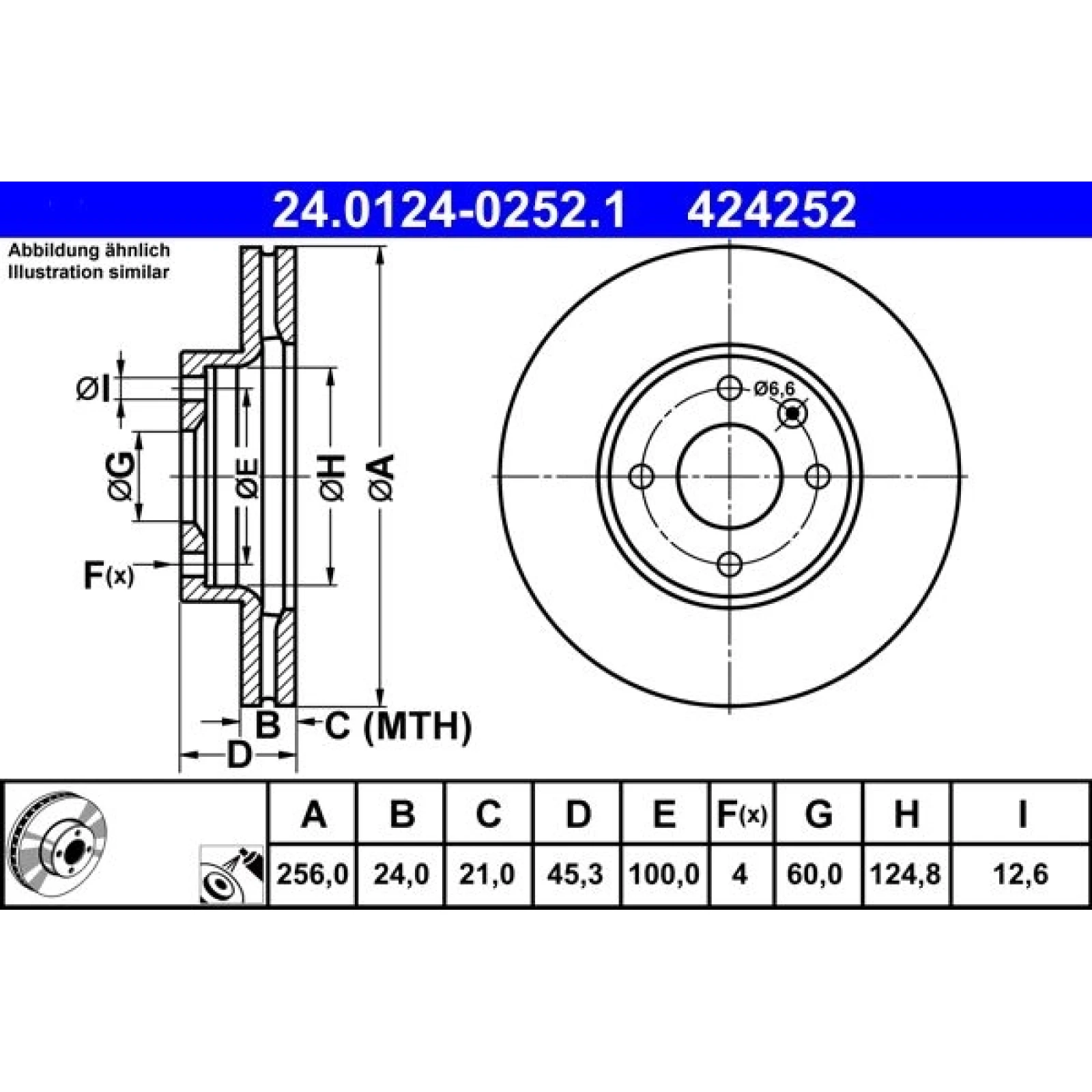 Bremsscheibe 24.0124-0252.1