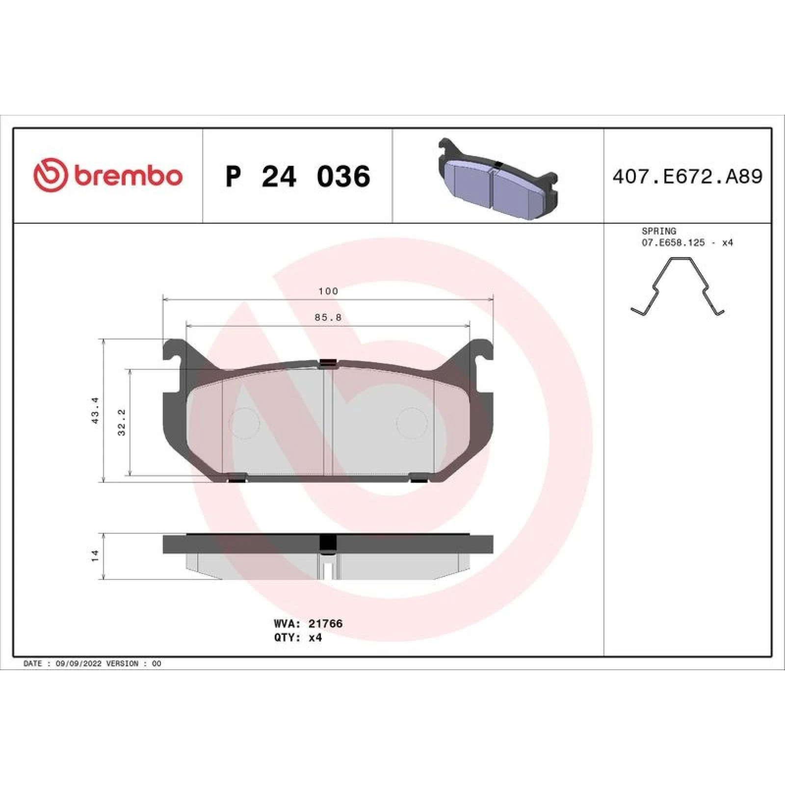 BREMBO Bremsklötze HA P 24 036