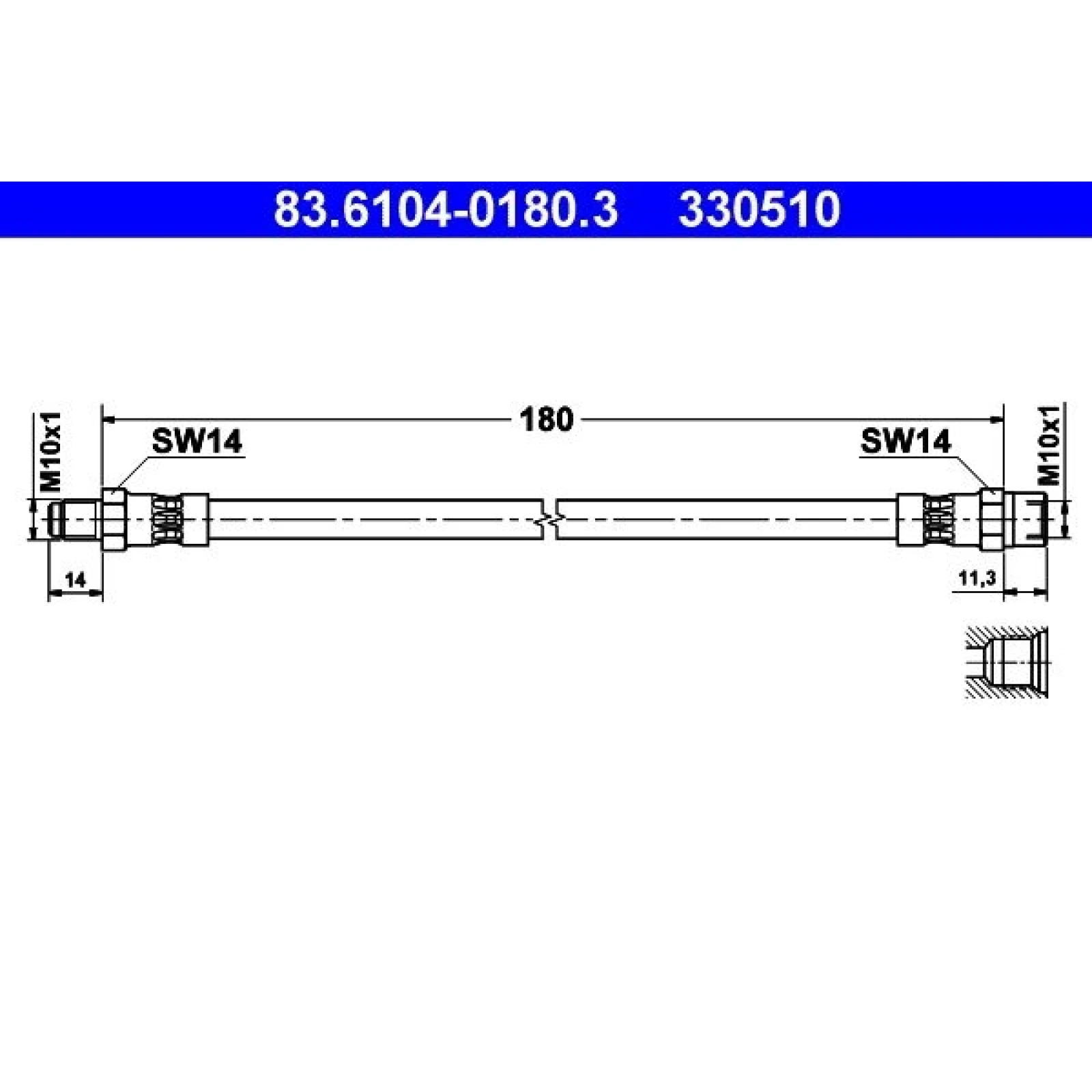 ATE Bremsschlauch 83.6104-0180.3