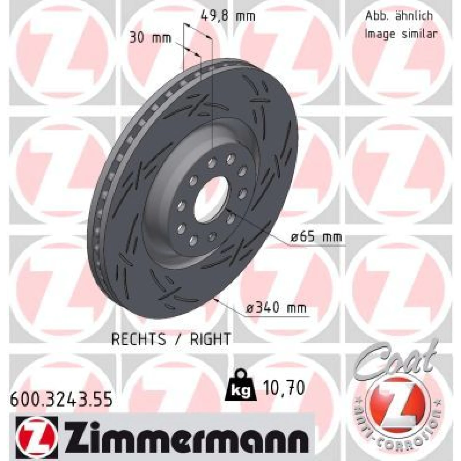 ZIMMERMANN Bremsscheibe 600.3243.55