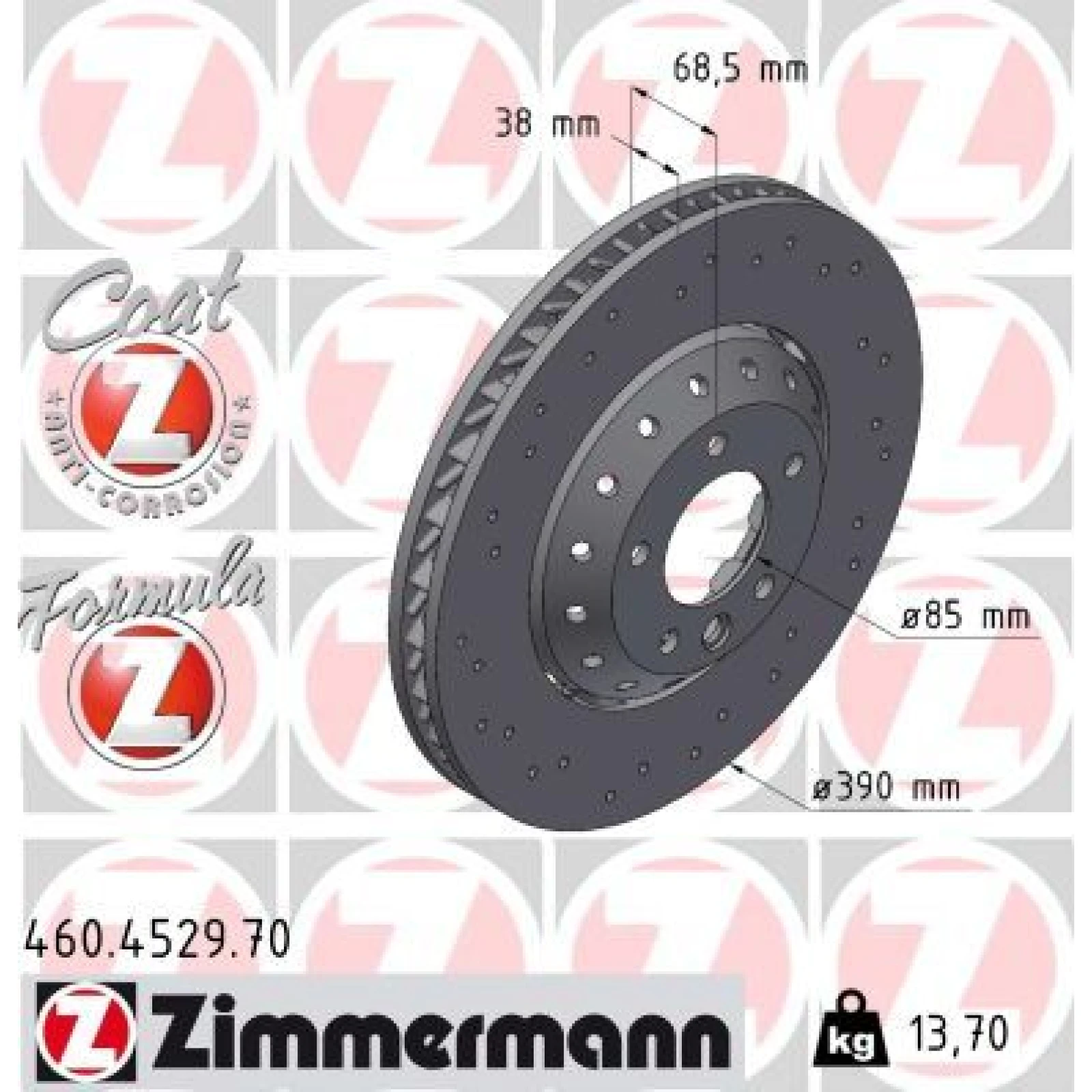 ZIMMERMANN Bremsscheibe 460.4529.70