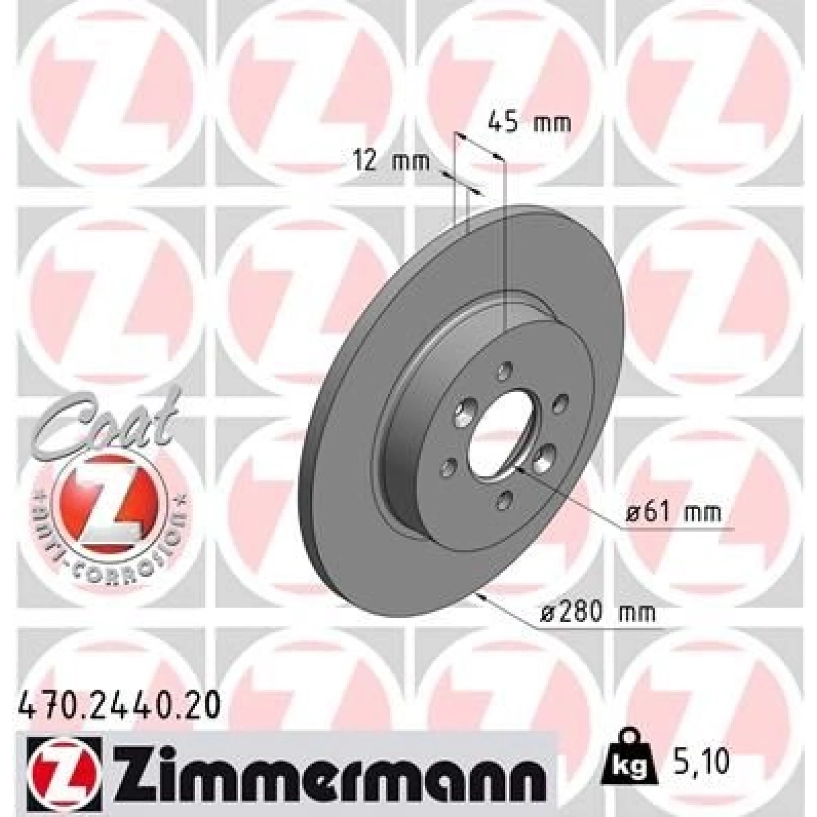 ZIMMERMANN Bremsscheibe 470.2440.20