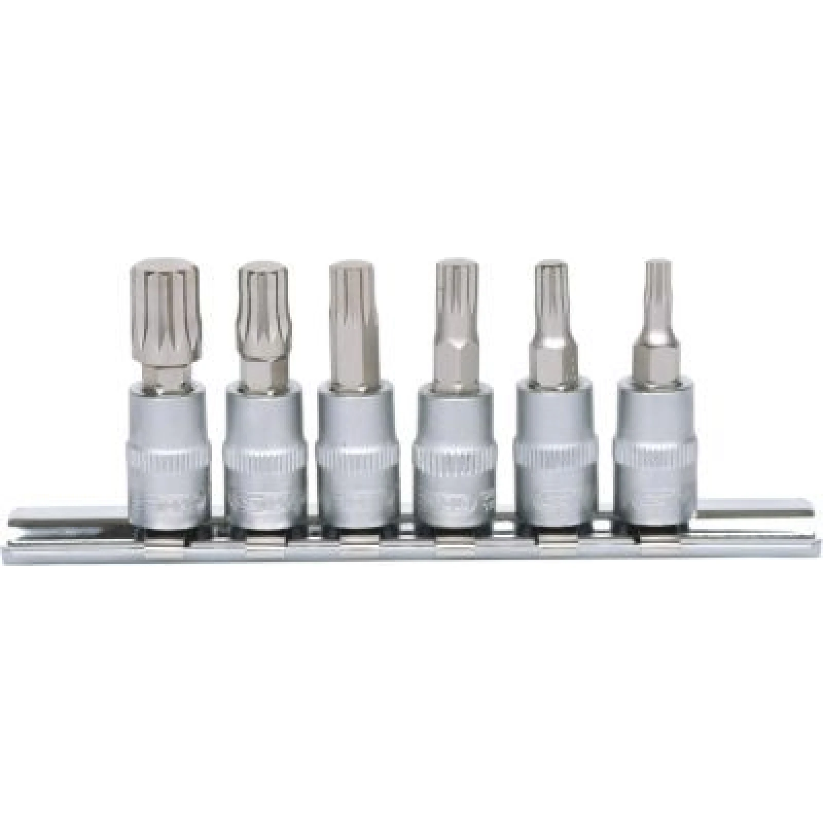 KS TOOLS 1/4 Bit-Steckschlüsselsatz, XZN-Profil, 6-teilig, M4-M10 911.1547