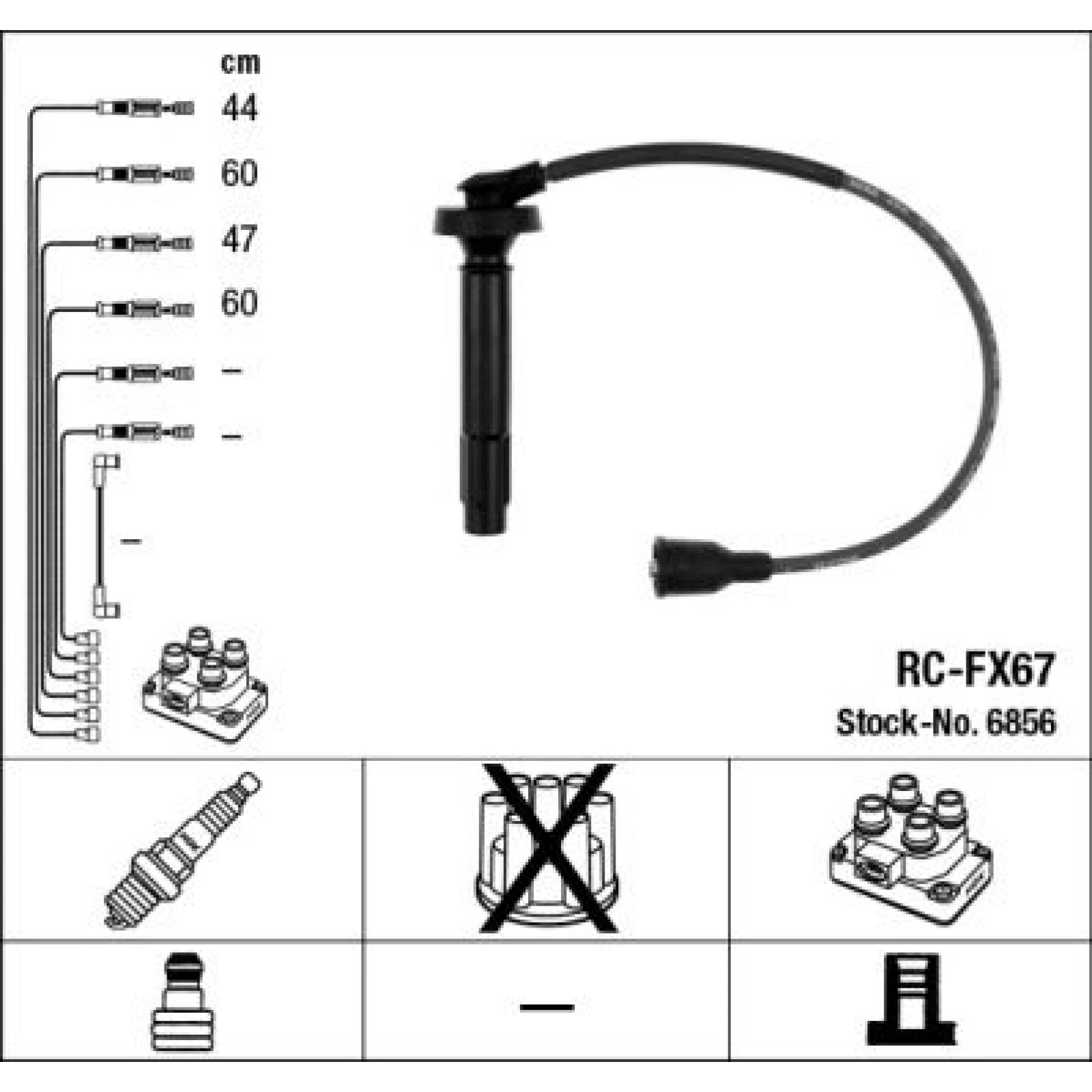 RC-FX67 NGK - Zündkabelsatz 6856