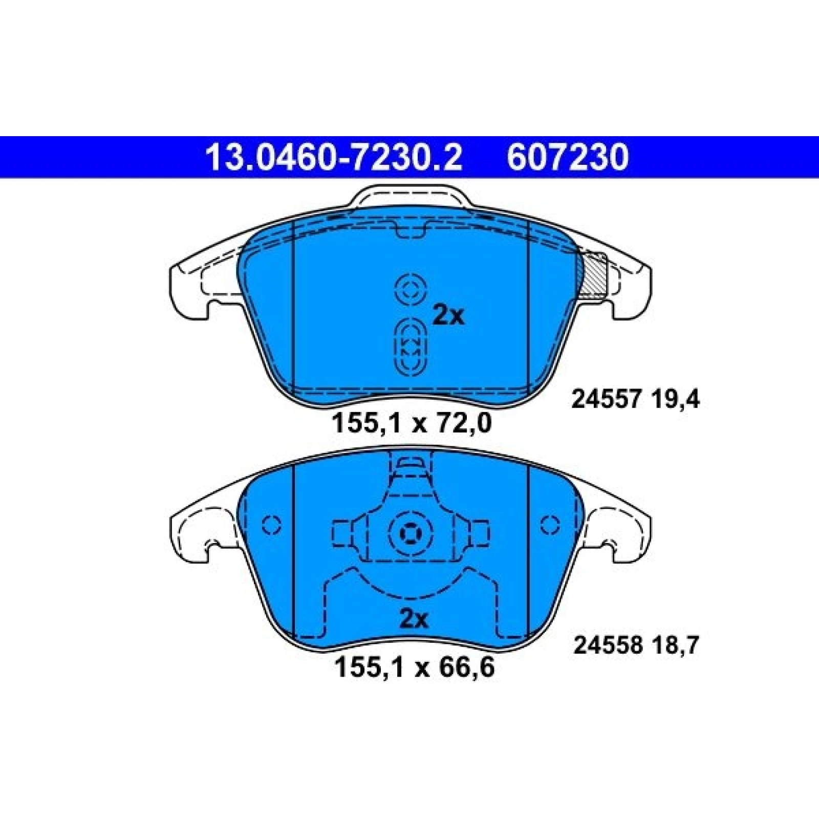 Bremsbelagsatz Peugeot P. 3008/5008 1,2-1,6/2,0 Hdi 09 13.0460-7230.2