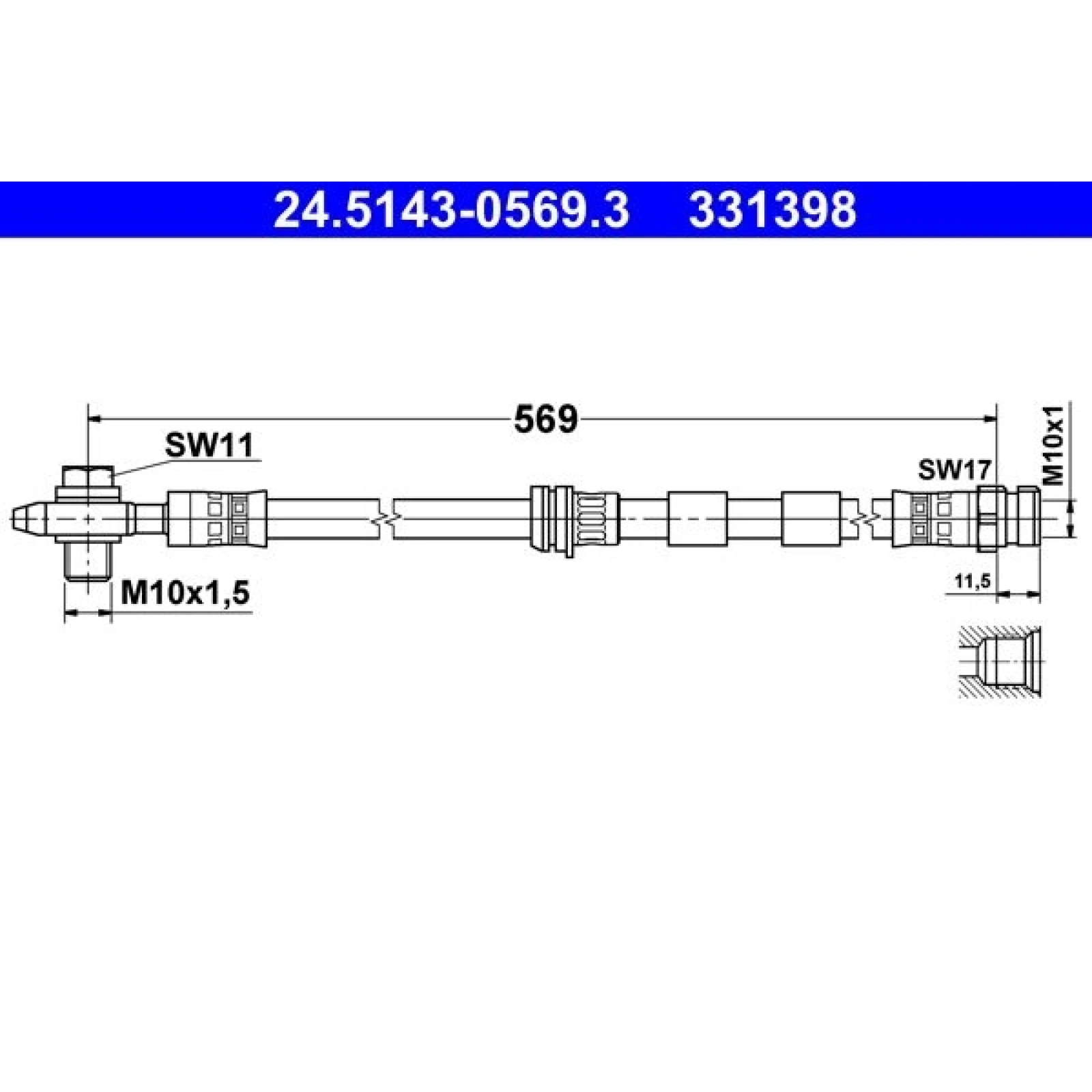 Bremsschlauch 24.5143-0569.3
