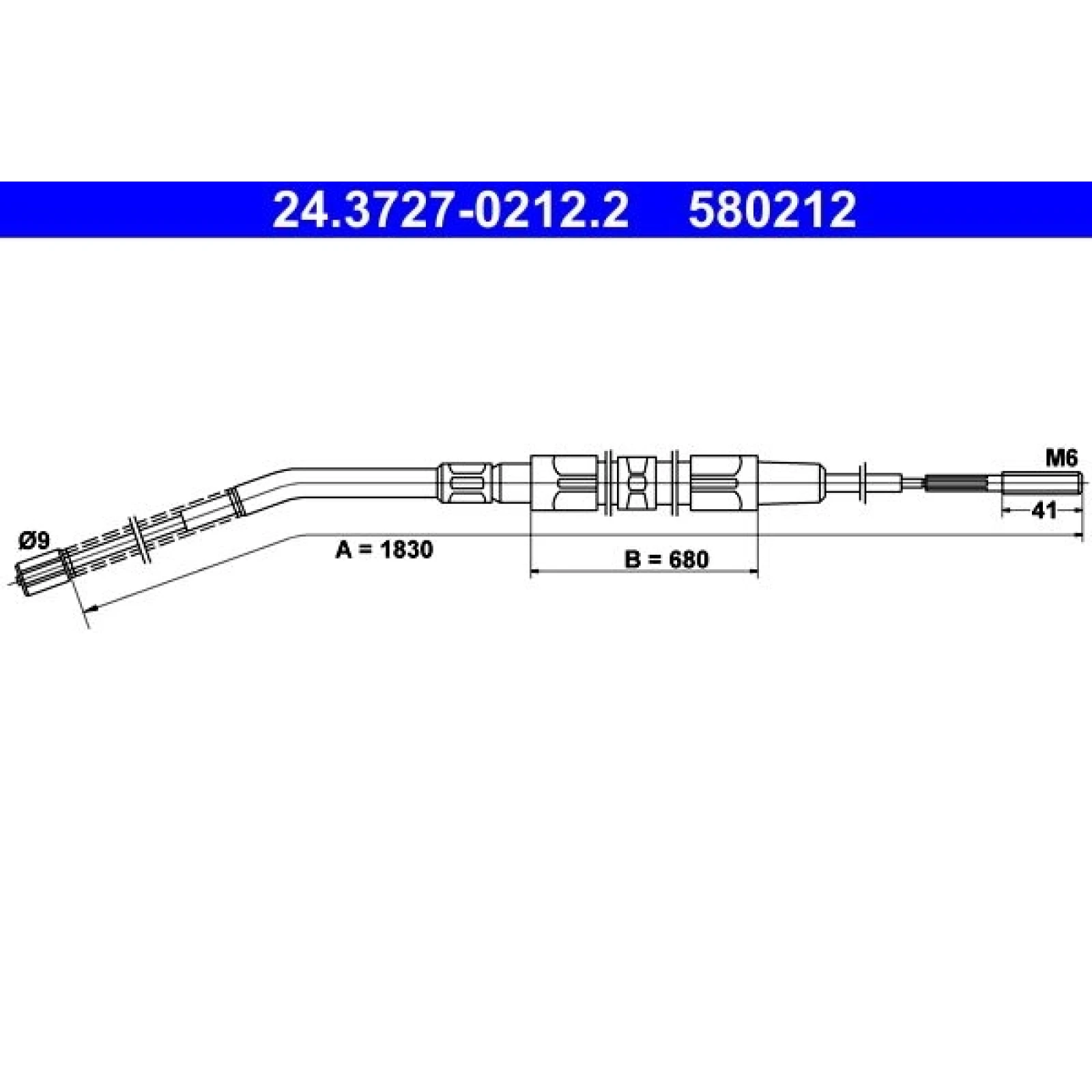 ATE Handbremsseil 24.3727-0212.2