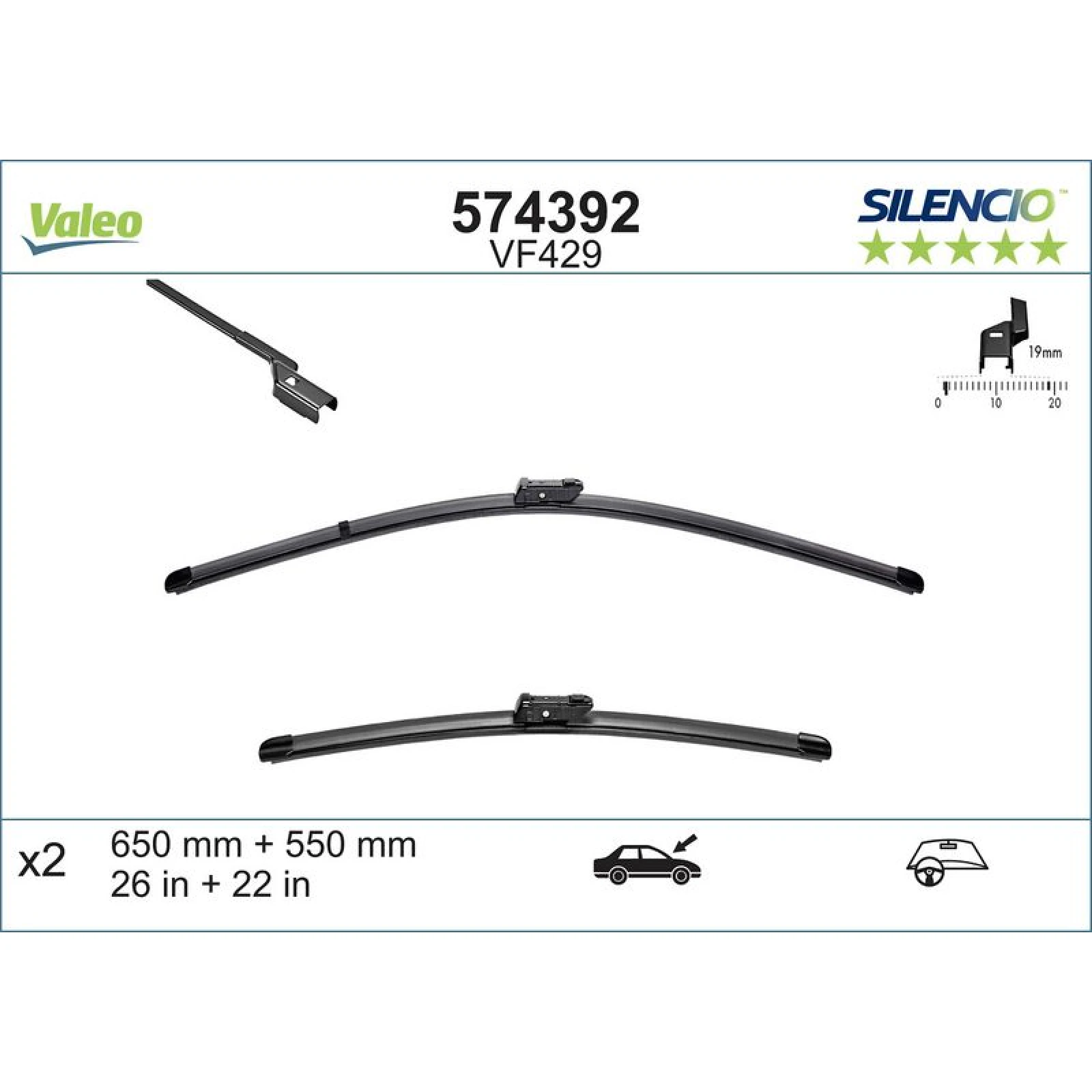 VM429 VALEO Silencio X.TRM Wischer 574392