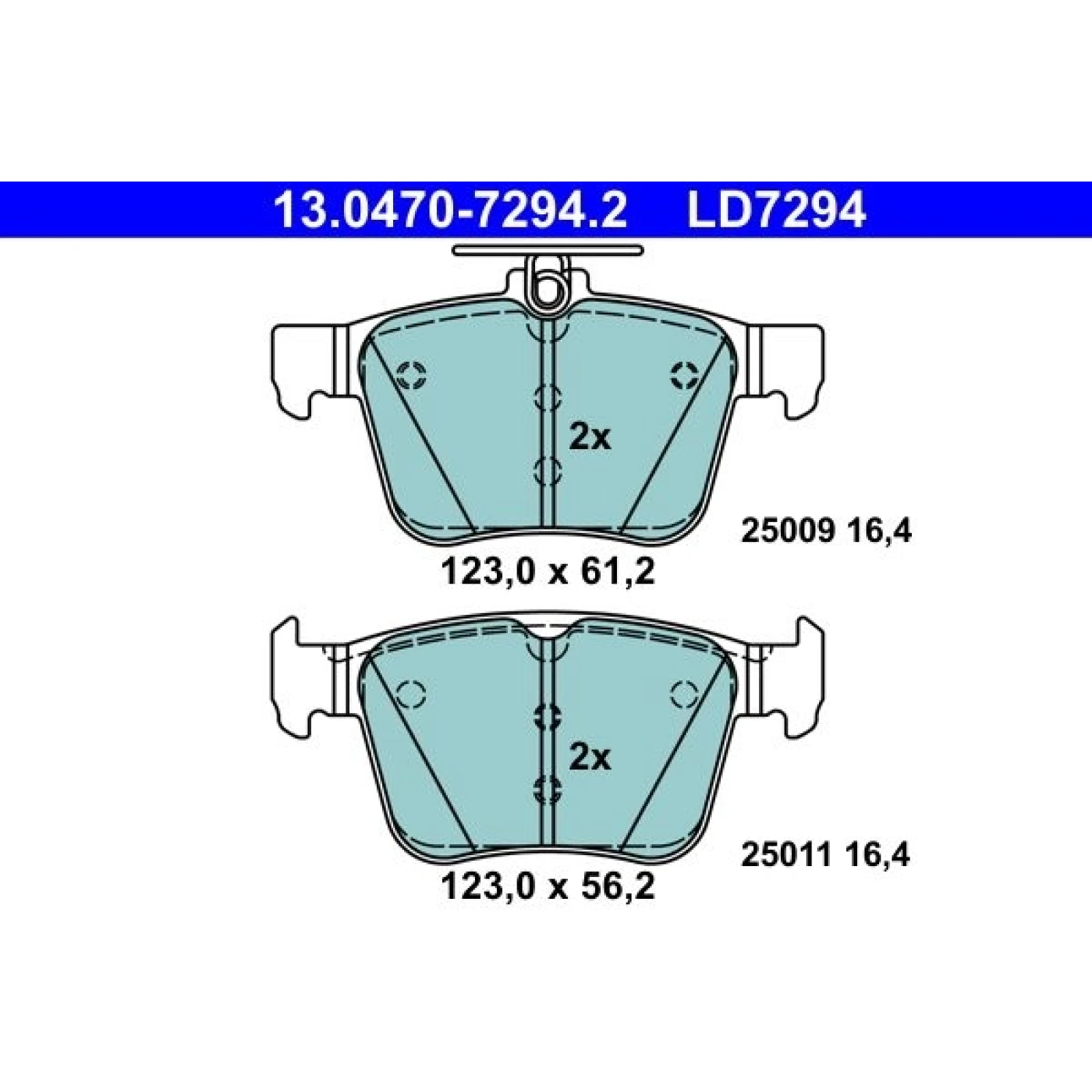 Bremsbelagsatz Vw T. Golf/Passat/Tiguan/Touran 1.0-2.0 12- Keramik 13.0470-7294.2