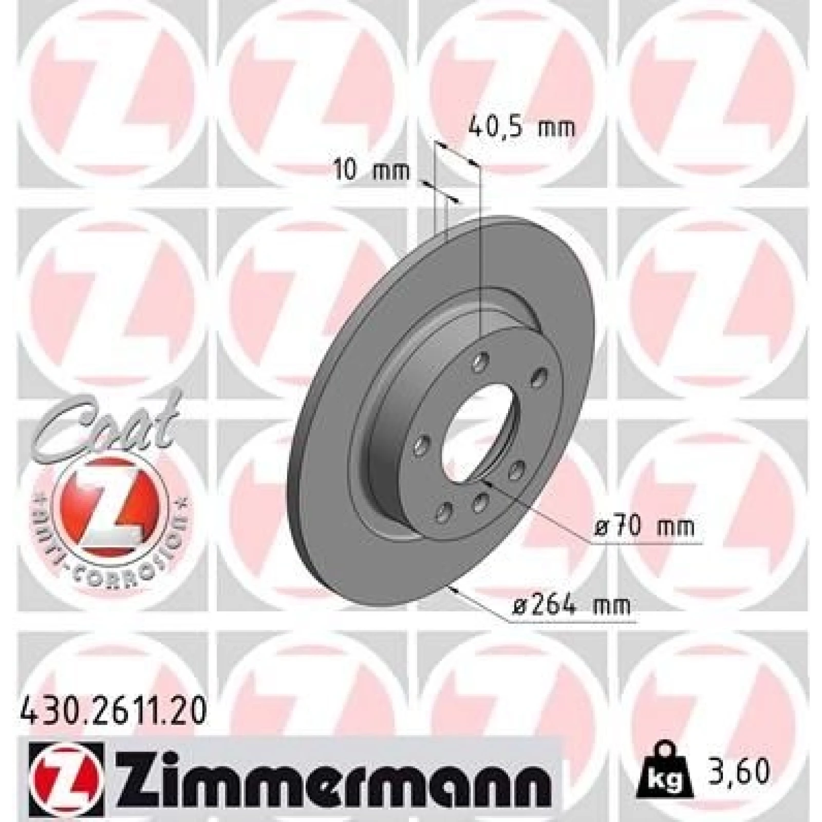 ZIMMERMANN Bremsscheibe 430.2611.20