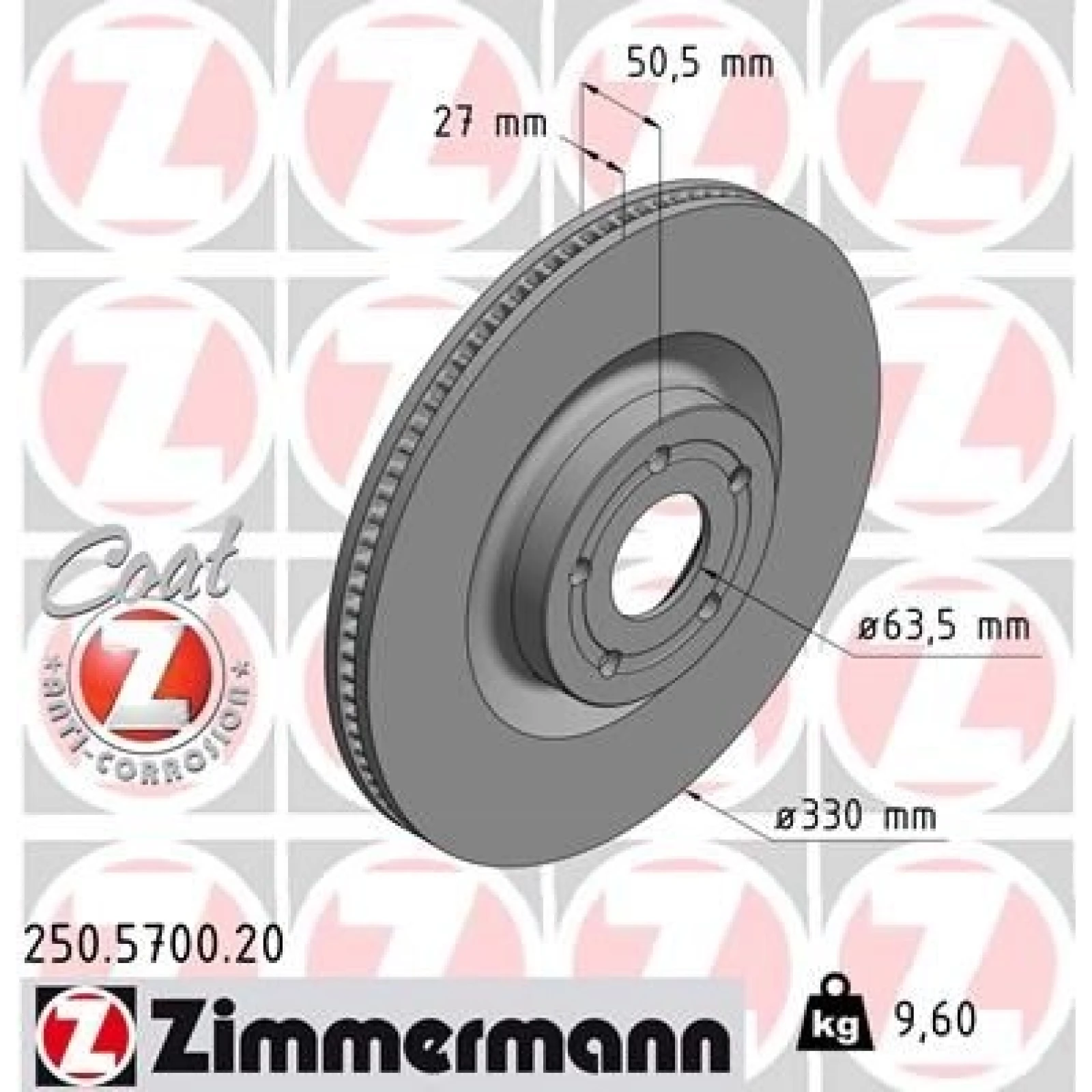 ZIMMERMANN Bremsscheibe 250.5700.20