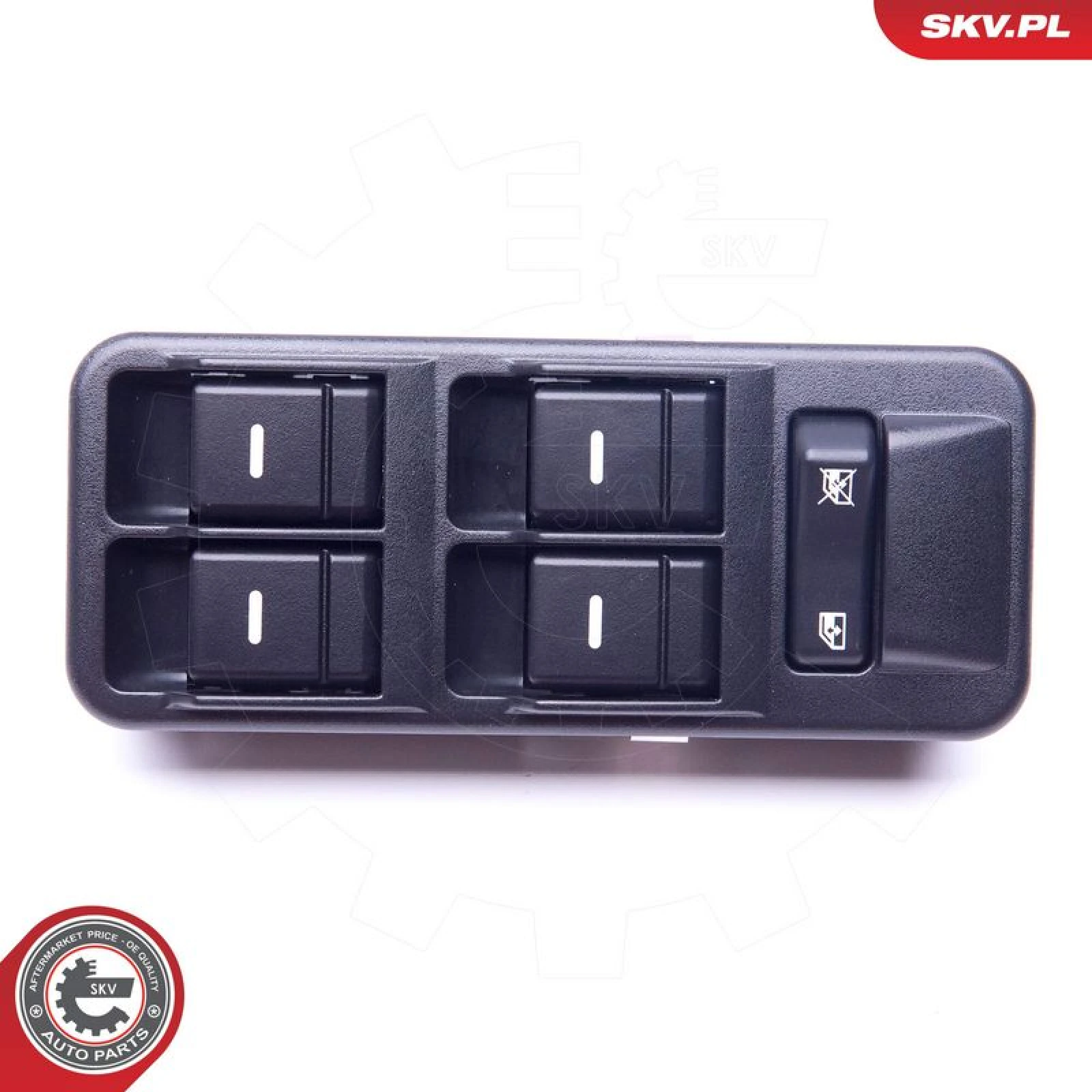 ESEN SKV 37SKV085 Fensterheberschalter vorne fahrerseitig, 16-polig, elektrisch, schwarz, für Linkslenker, 12 V