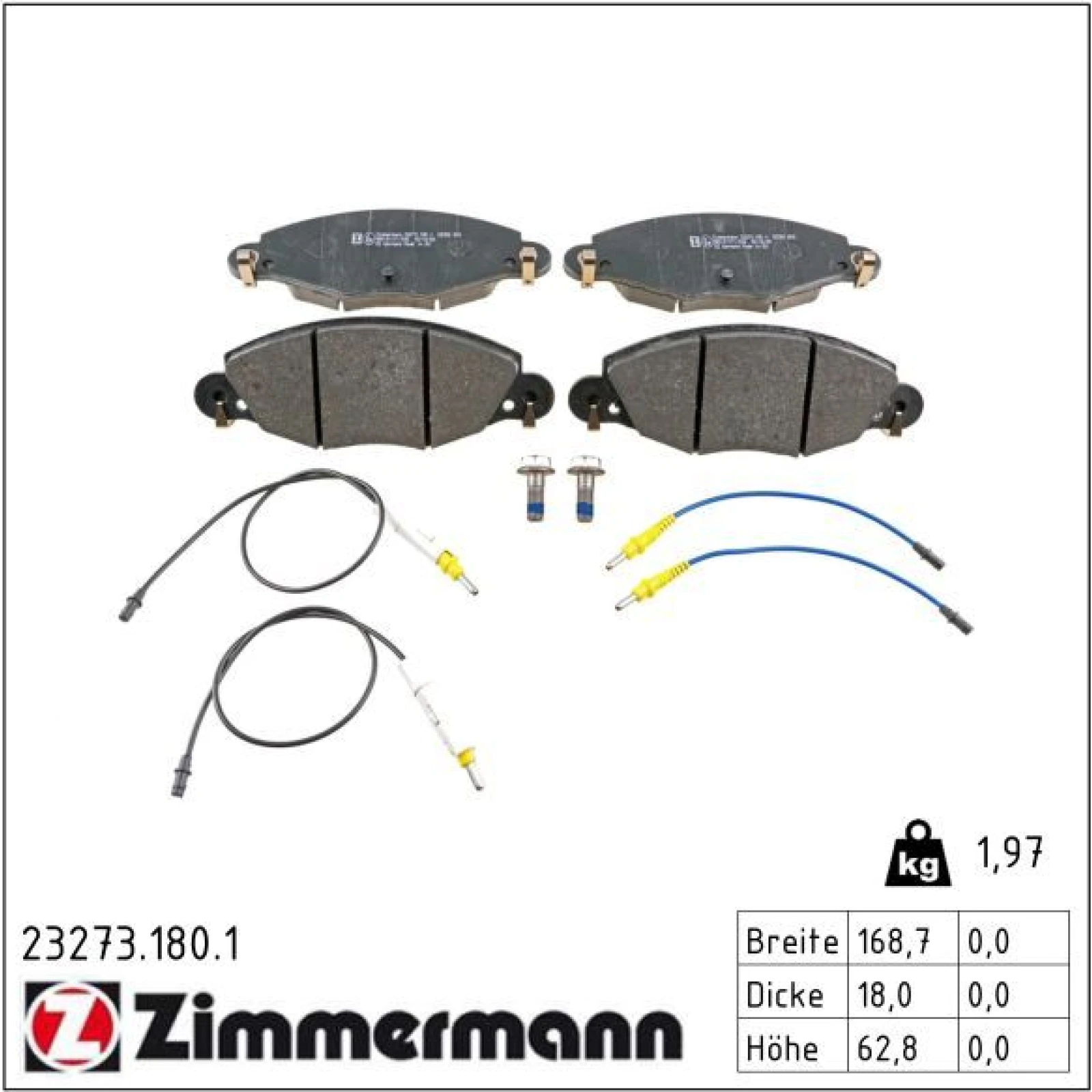 ZIMMERMANN Bremsbeläge 23273.180.1