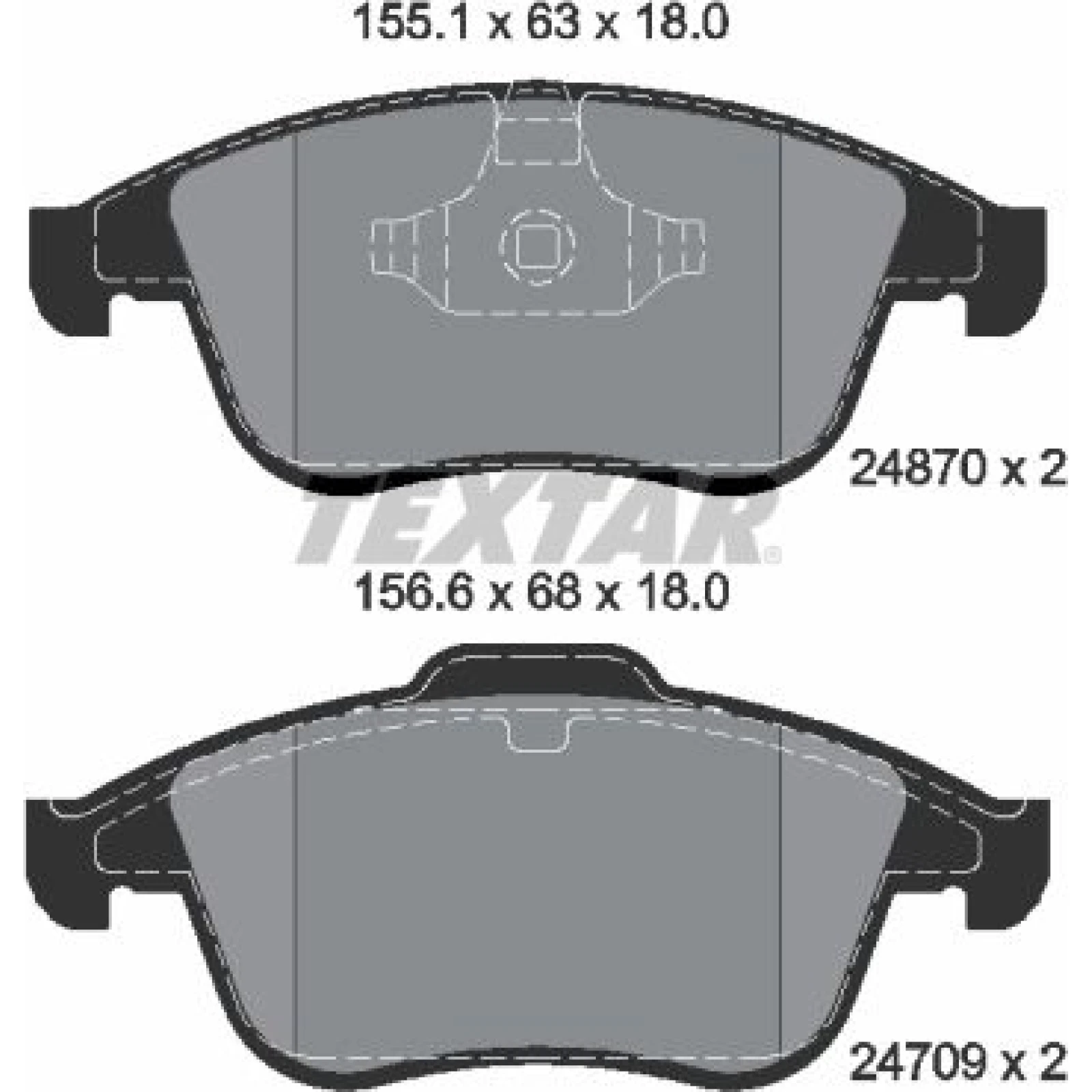 Bremsbelagsatz Renault P. Laguna 07- 2,0/3,0 Dci 2487001