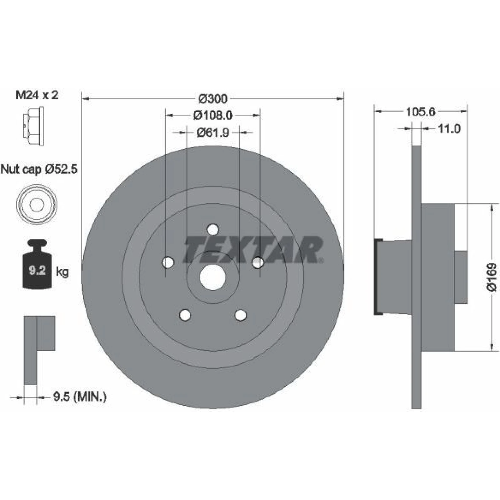 Textar Bremsscheibe 92252903