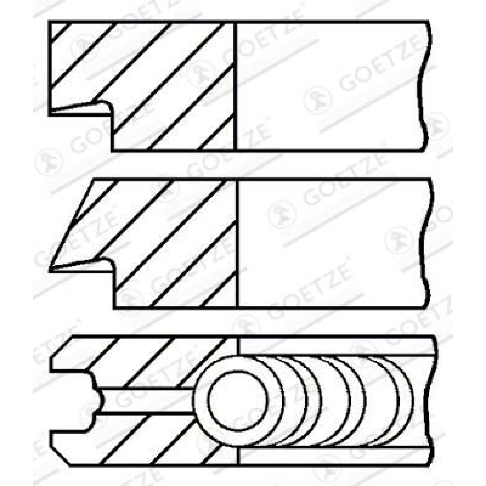 GOETZE ENGINE Kolbenringsatz 08-124700-00