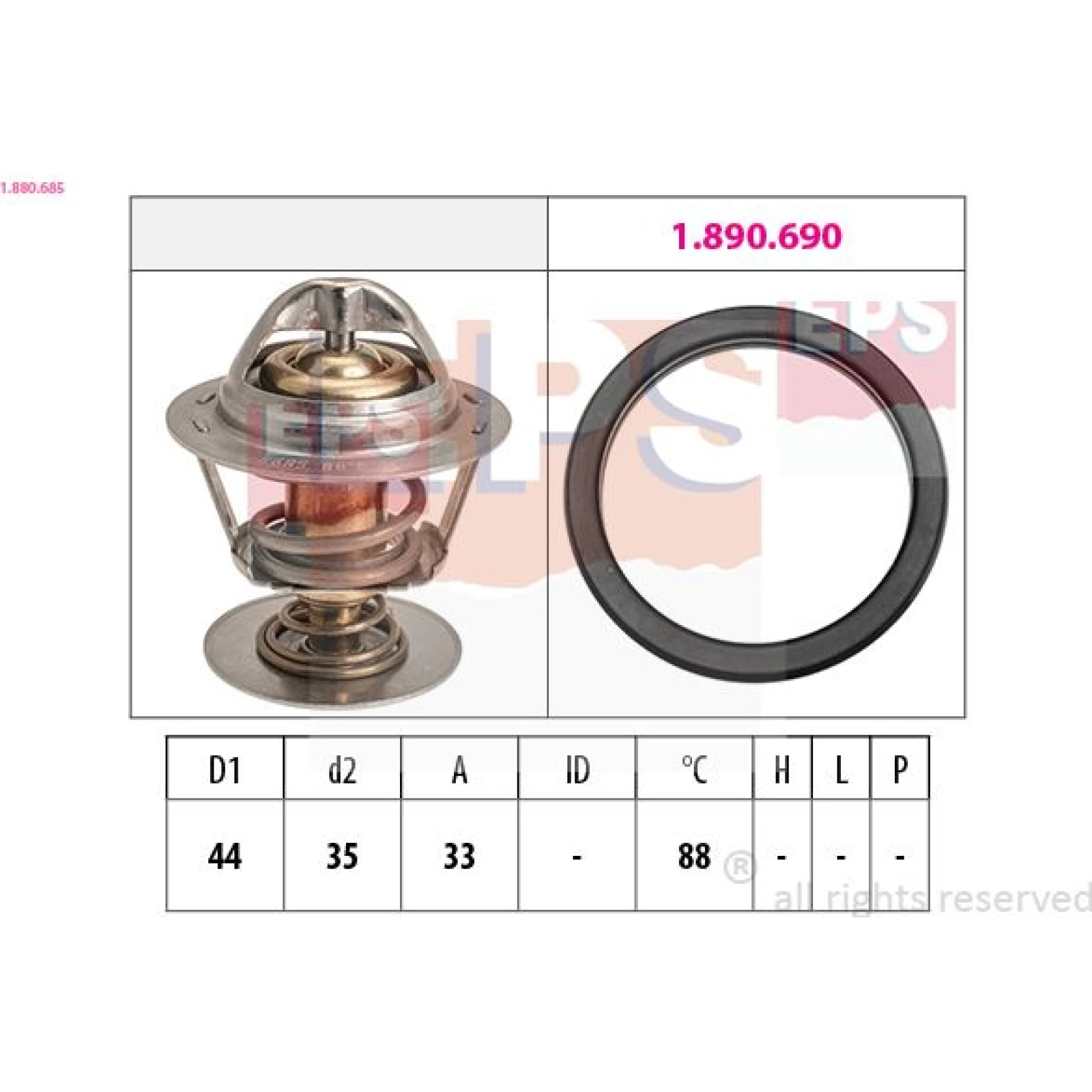 Thermostat, Kühlmittel 1.880.685