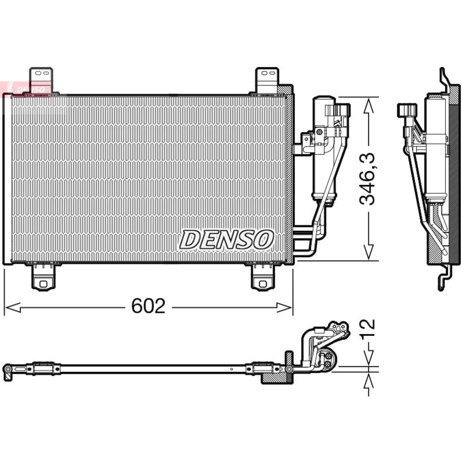 DENSO Kondensator, Klimaanlage DCN44017