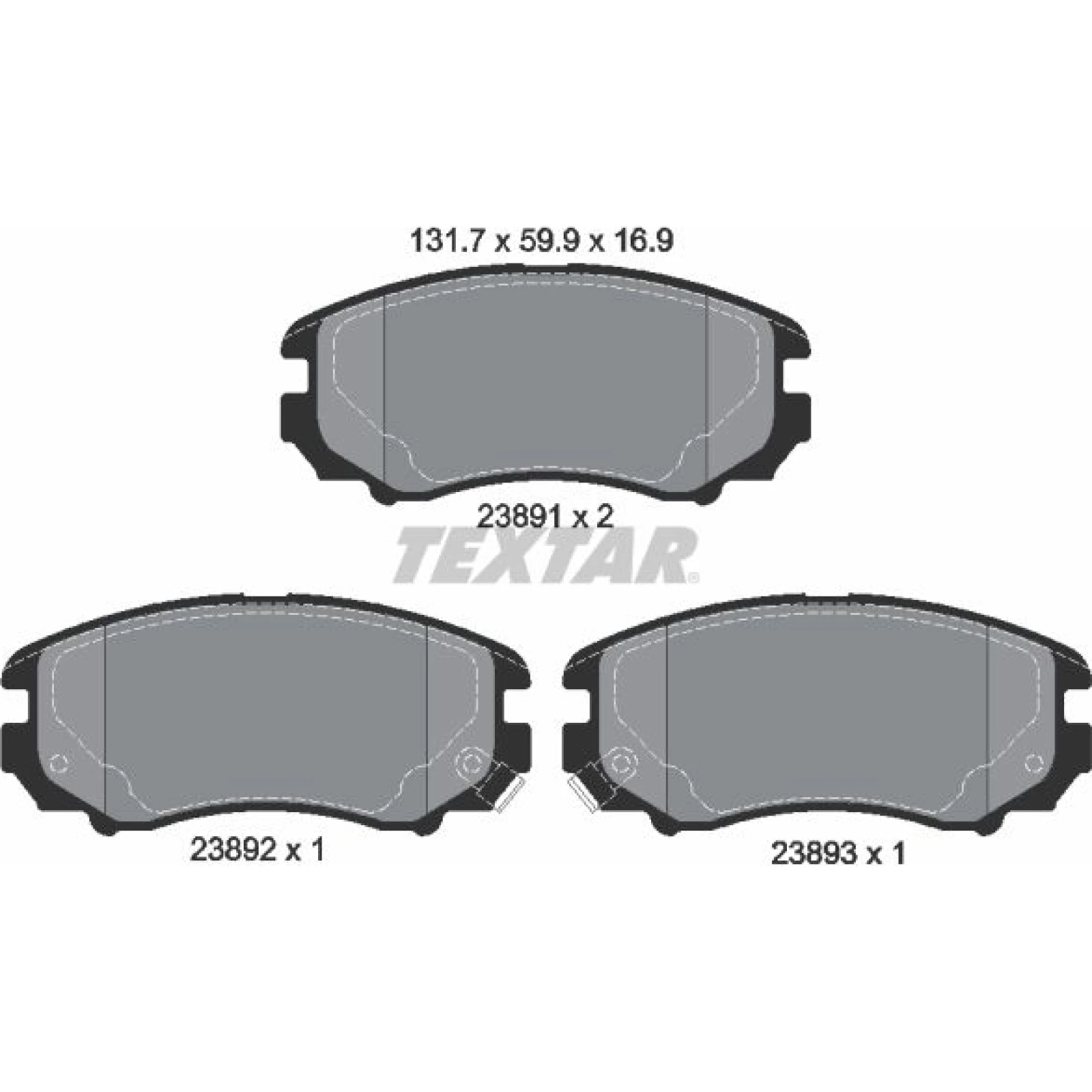Bremsbelagsatz Hyundai P. Ix20 10-/Sonata/Sportage 05-/Coupe 2389101