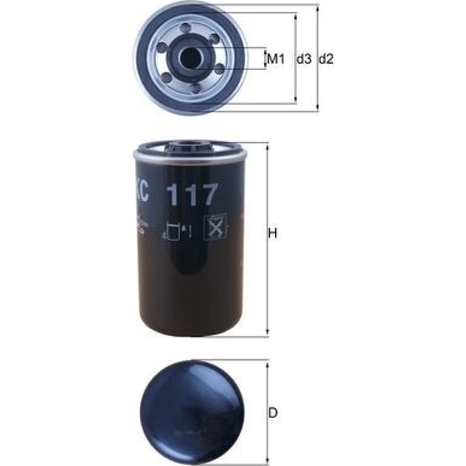MAHLE Kraftstofffilter KC 117