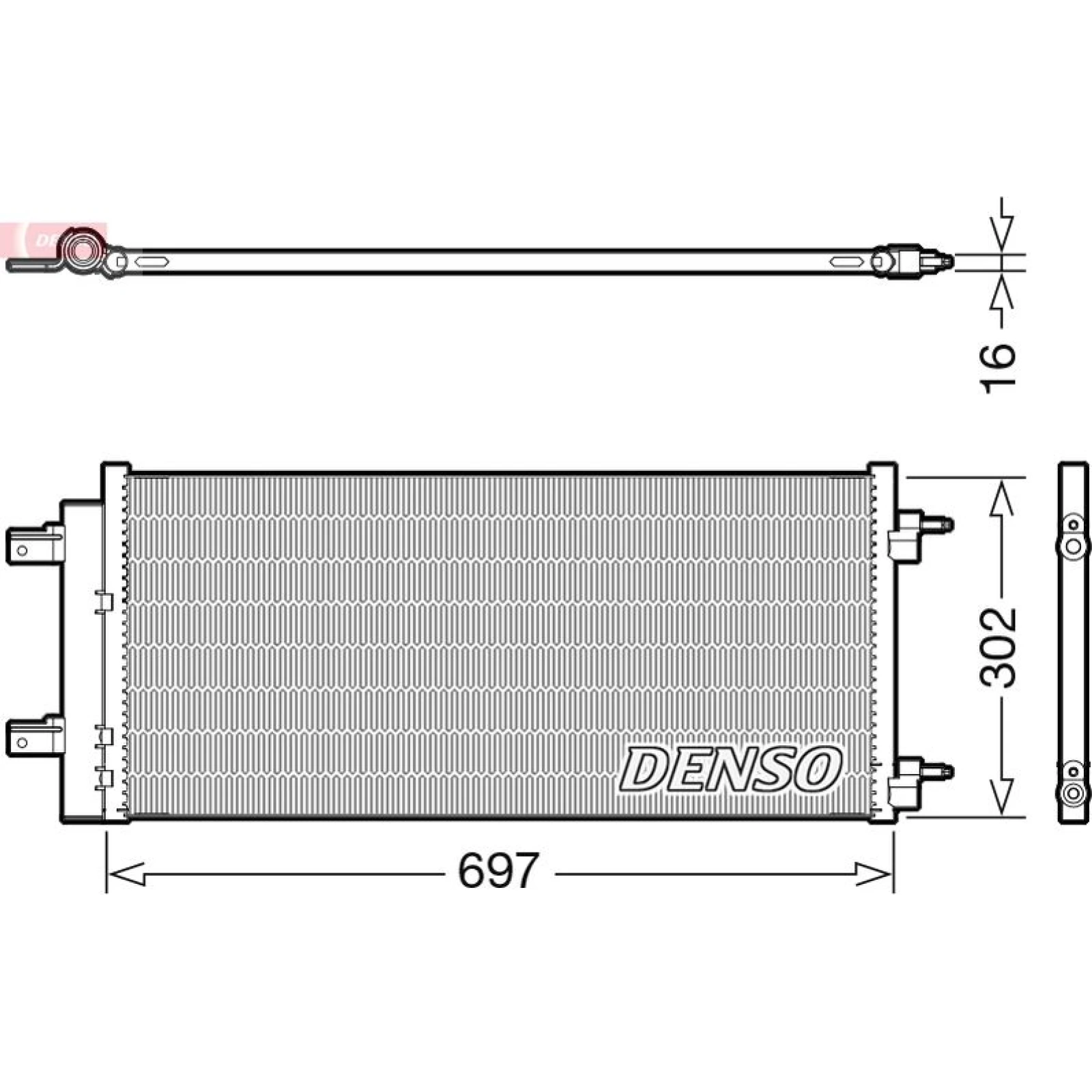 DENSO Kondensator, Klimaanlage DCN20044