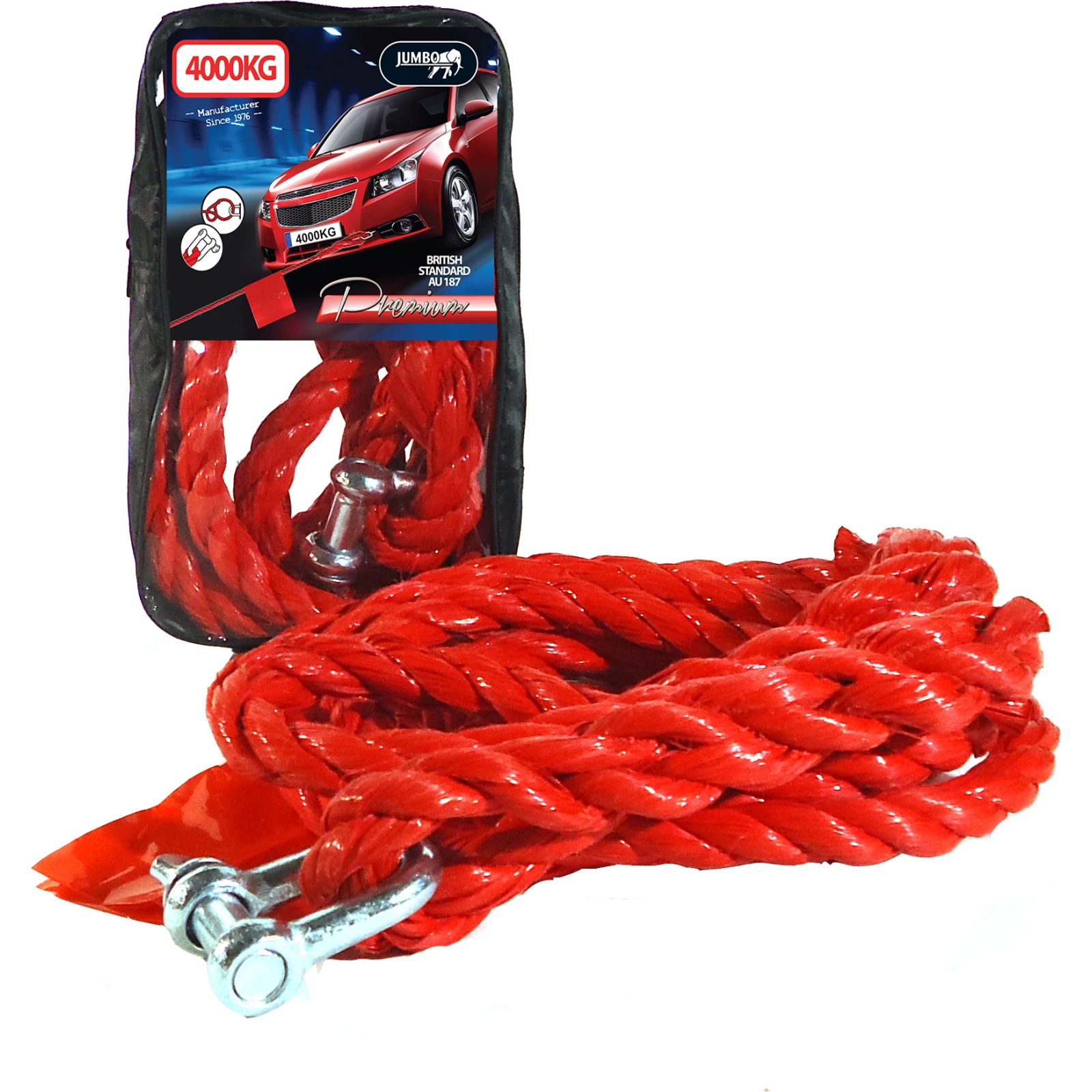 Abschleppseil 4 t, rot 3184021T