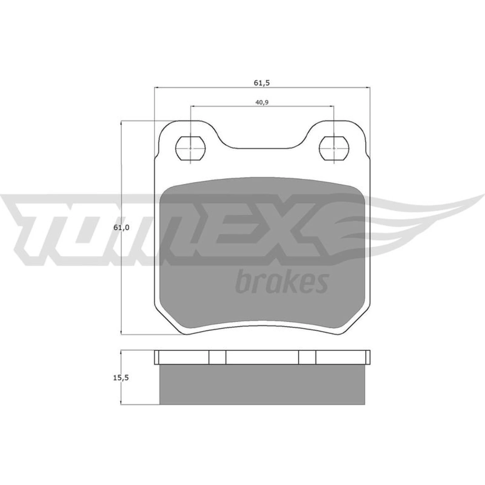 TOMEX brakes Bremsbelagsatz, Scheibenbremse TX 11-61