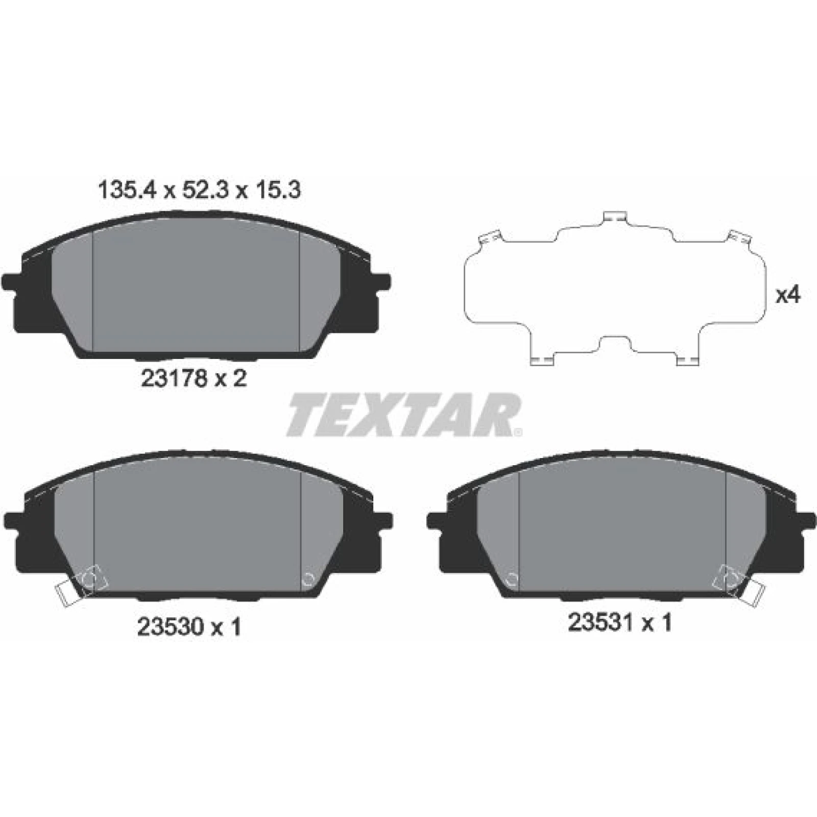 Bremsbelagsatz Honda P. Civic 01- Type R/2.0 2317801