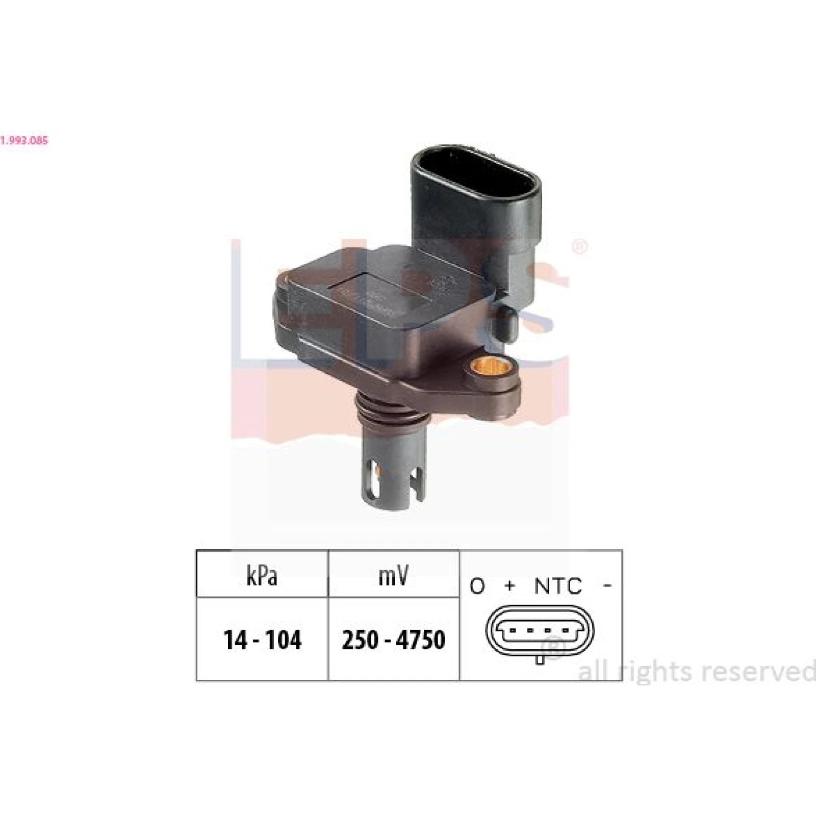 Sensor, Saugrohrdruck 1.993.085