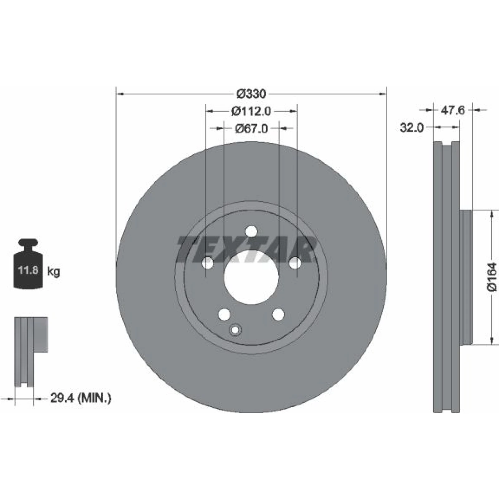 Bremsscheibe Db P. W211 5.0-5.5 4-Matic 03-09 92198805