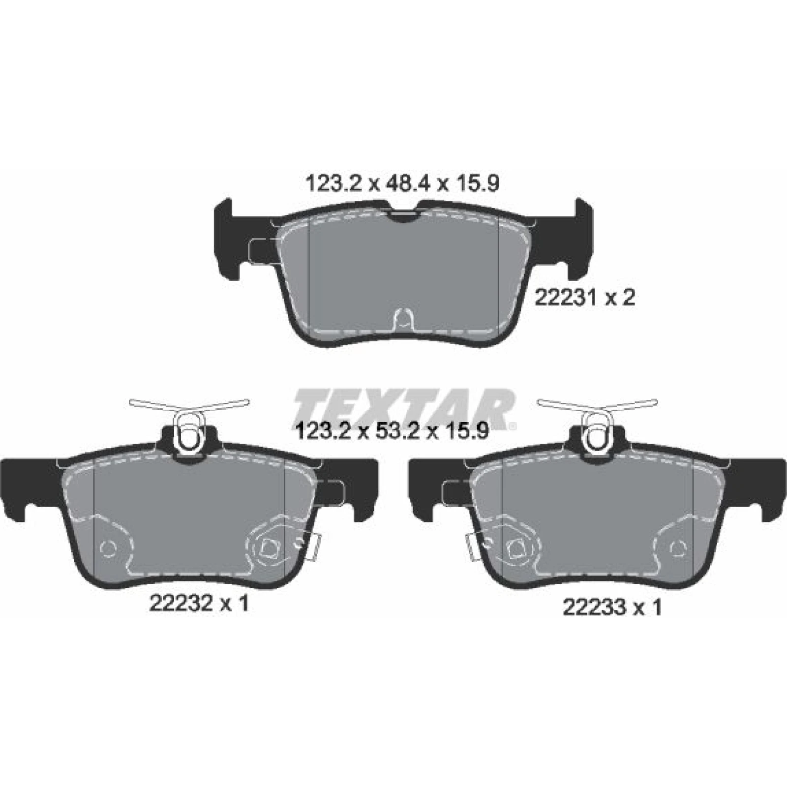 Bremsbelagsatz Ford T. Galaxy/Mondeo/S-Max 1.0-2.0 14 2223101