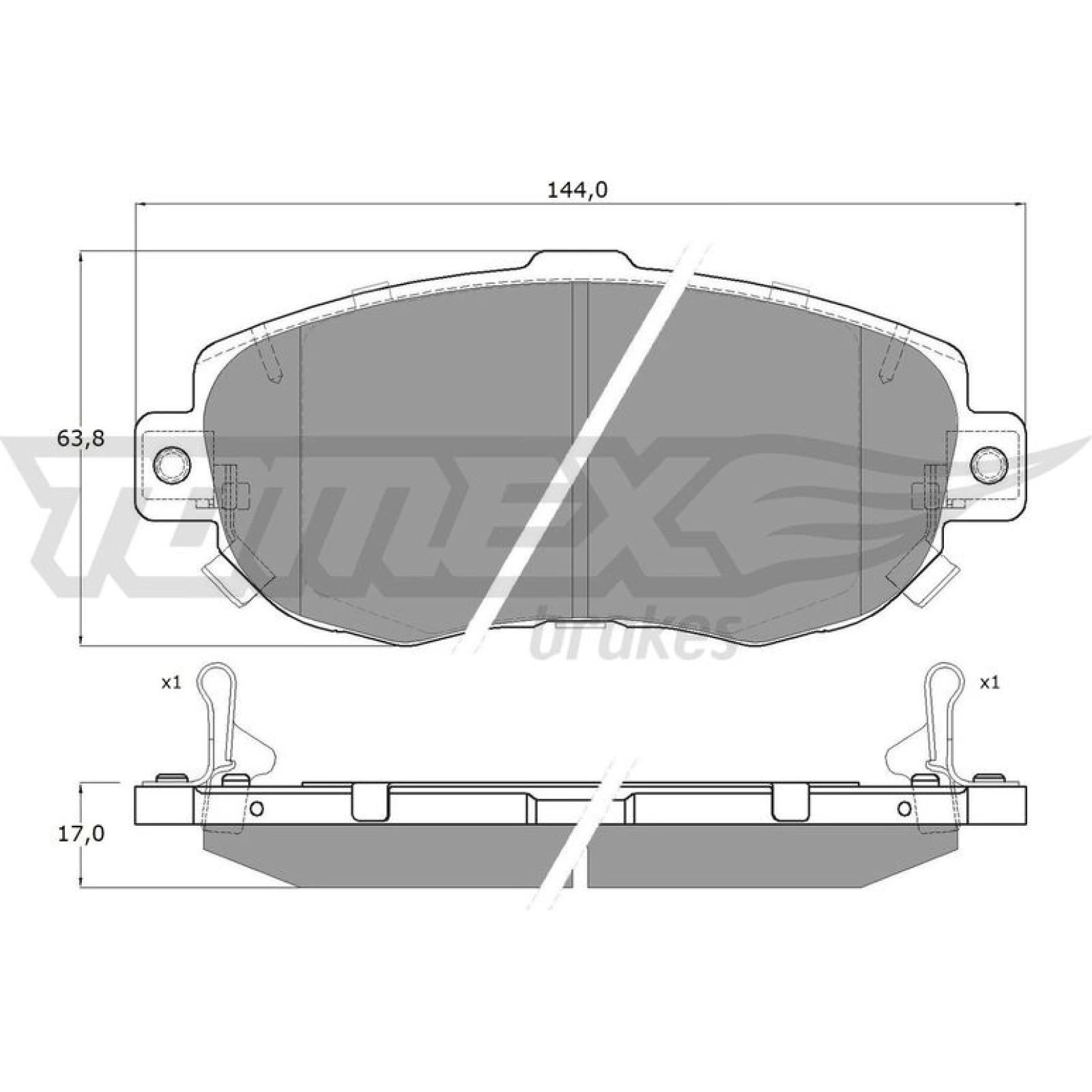 TOMEX brakes Bremsbelagsatz, Scheibenbremse TX 19-34
