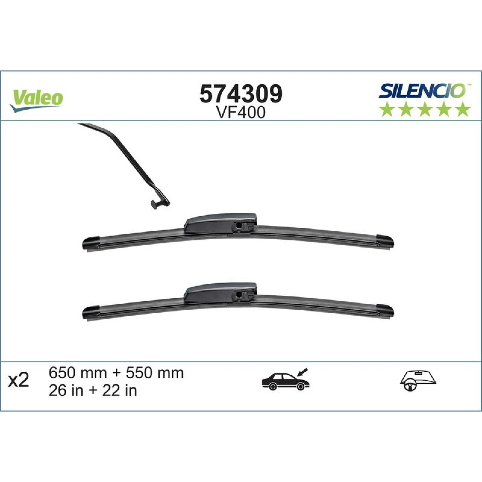 VM400 VALEO Silencio X.TRM Wischer 574309