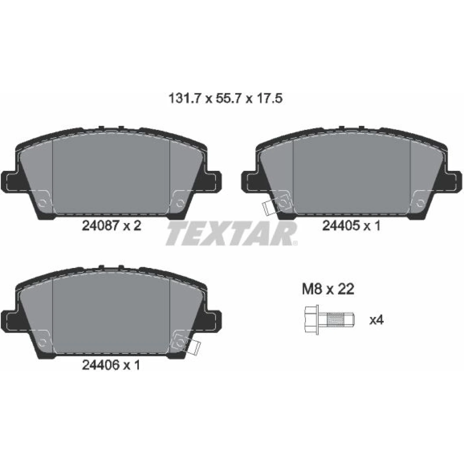 Textar Bremsbelagsatz 2408701