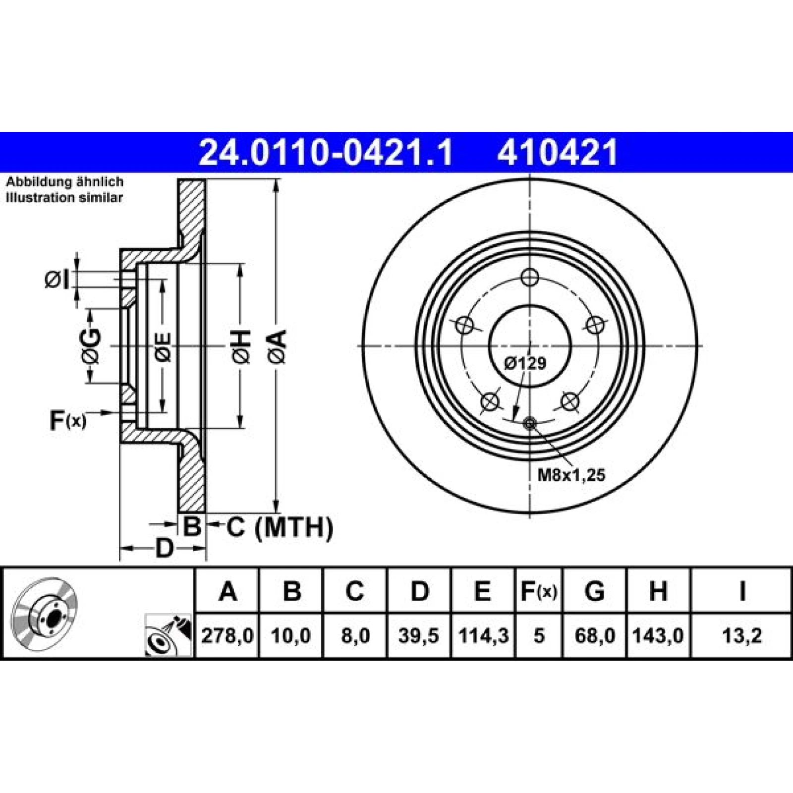 BREMSSCHEIBE 24.0110-0421.1