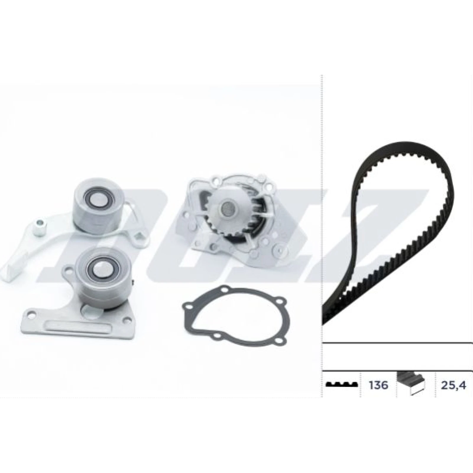 DOLZ Zahnriemensatz mit Wasserpumpe KD011