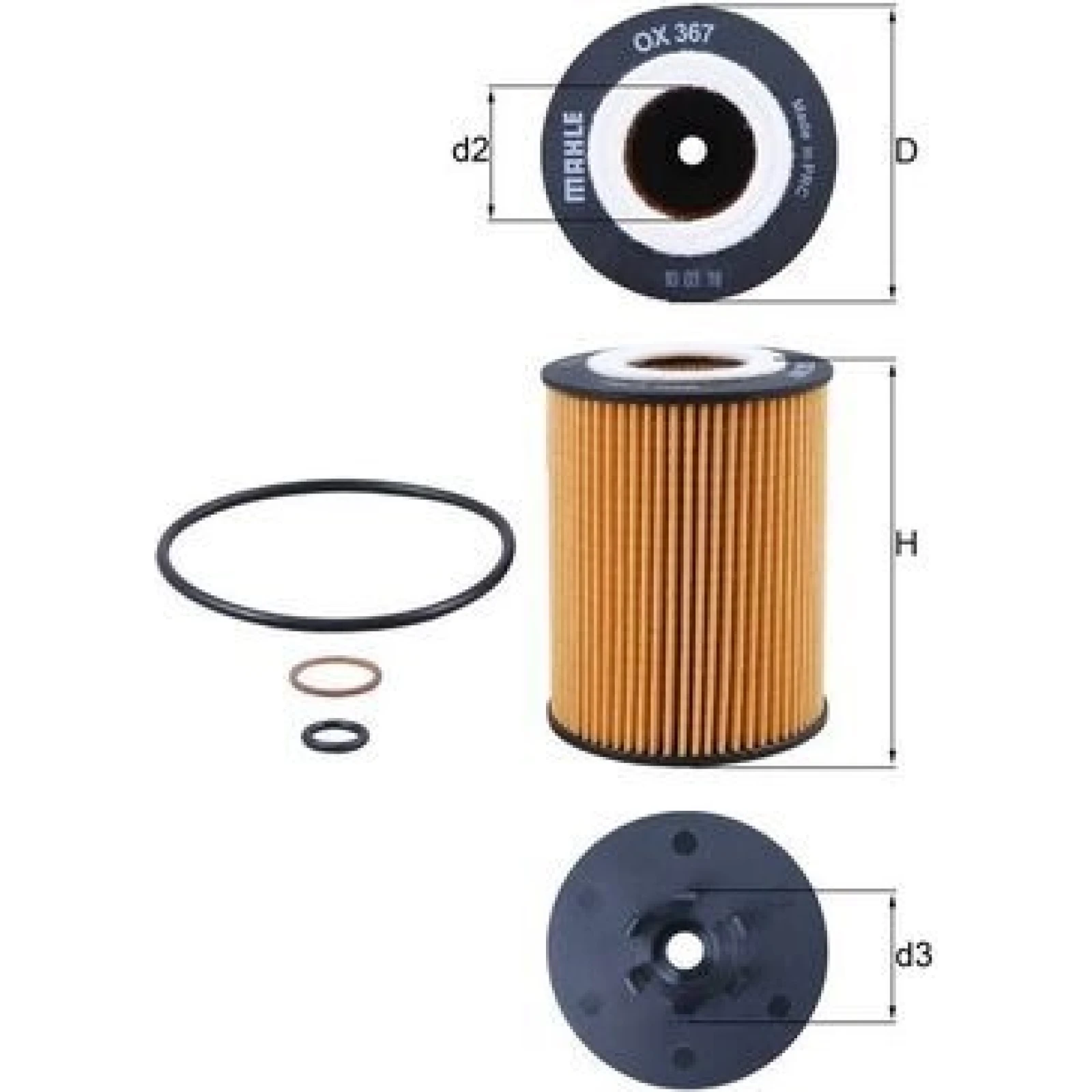 MAHLE Ölfilter OX 367D