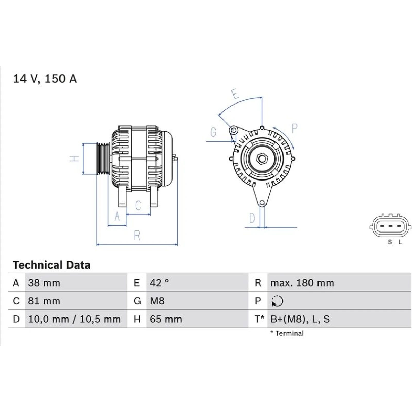 Lichtmaschine 0 986 081 960