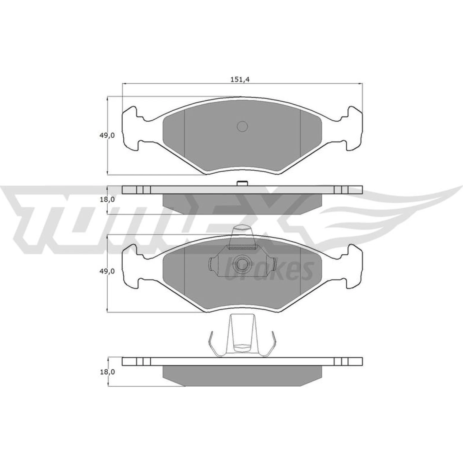 TOMEX brakes Bremsbelagsatz, Scheibenbremse TX 10-793