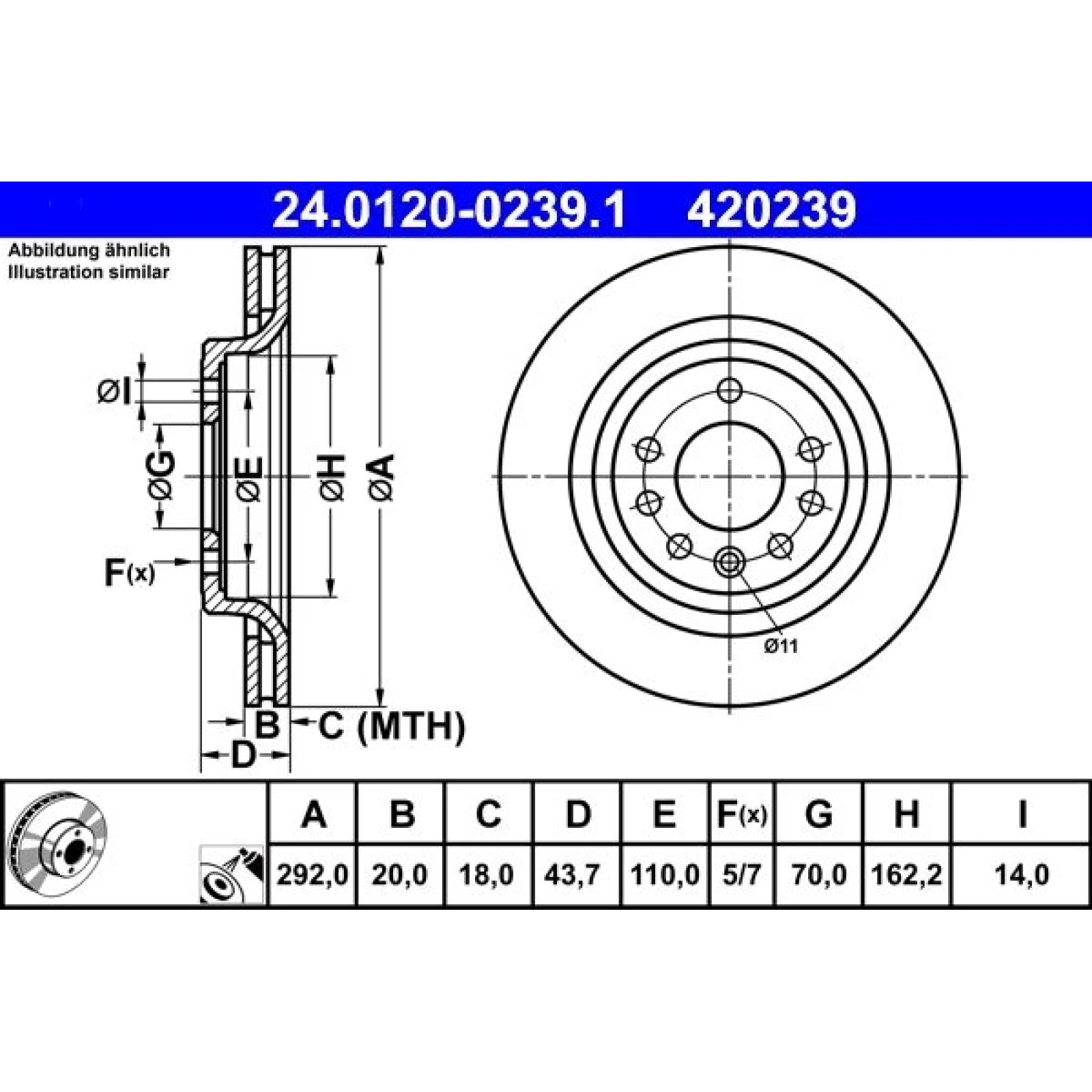 Bremsscheibe 24.0120-0239.1
