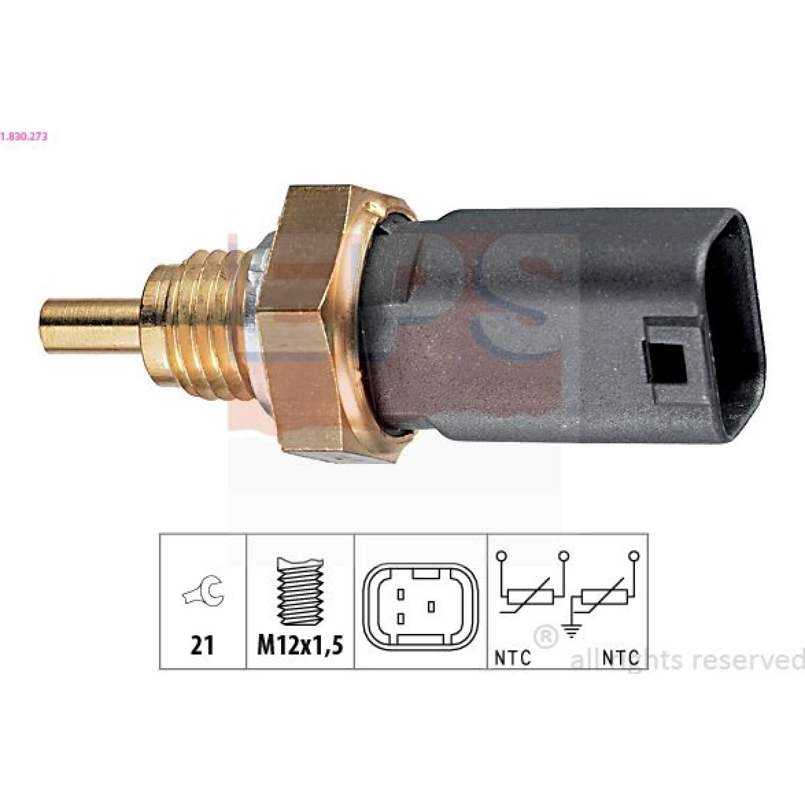Sensor, Kühlmitteltemperatur 1.830.273