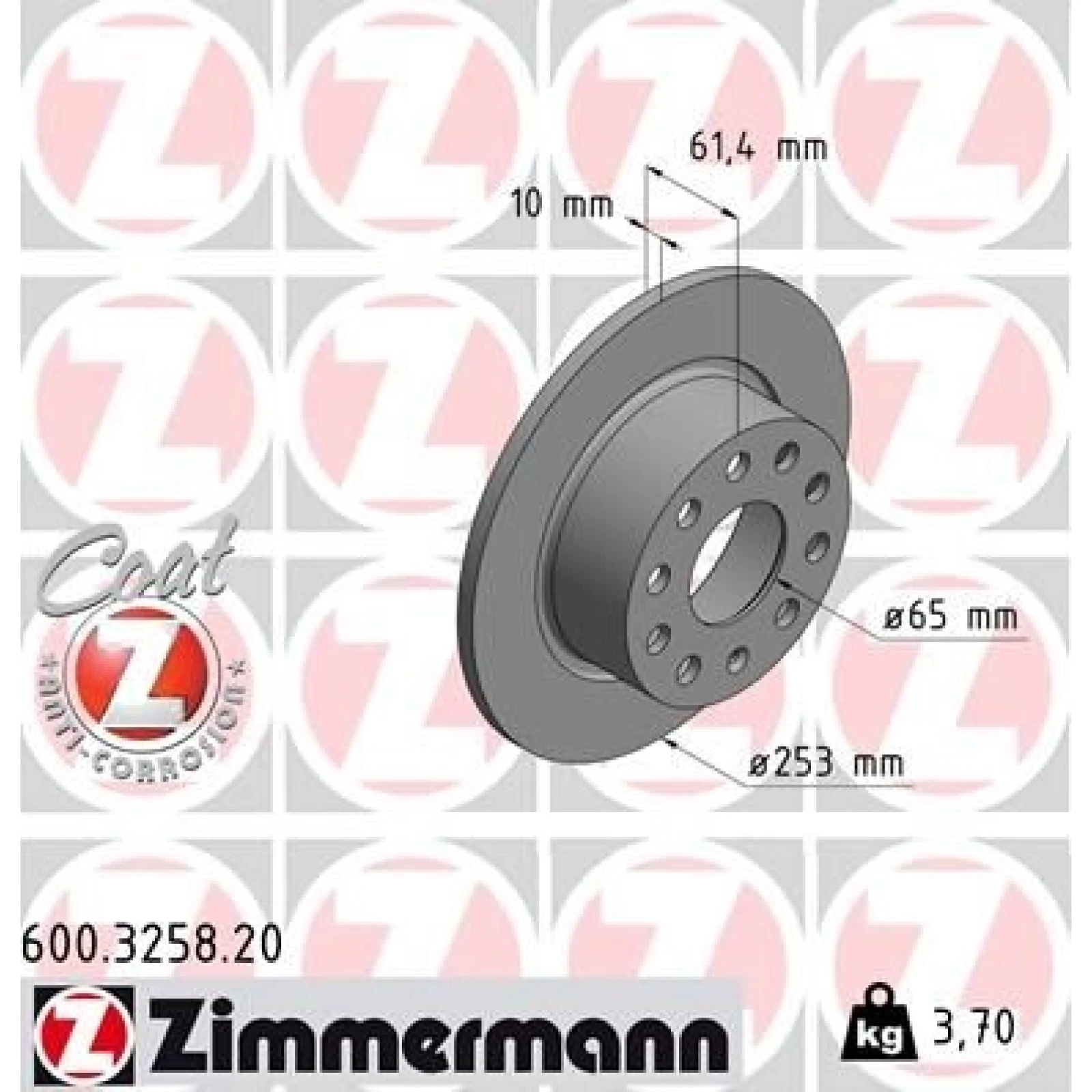ZIMMERMANN Bremsscheibe 600.3258.20