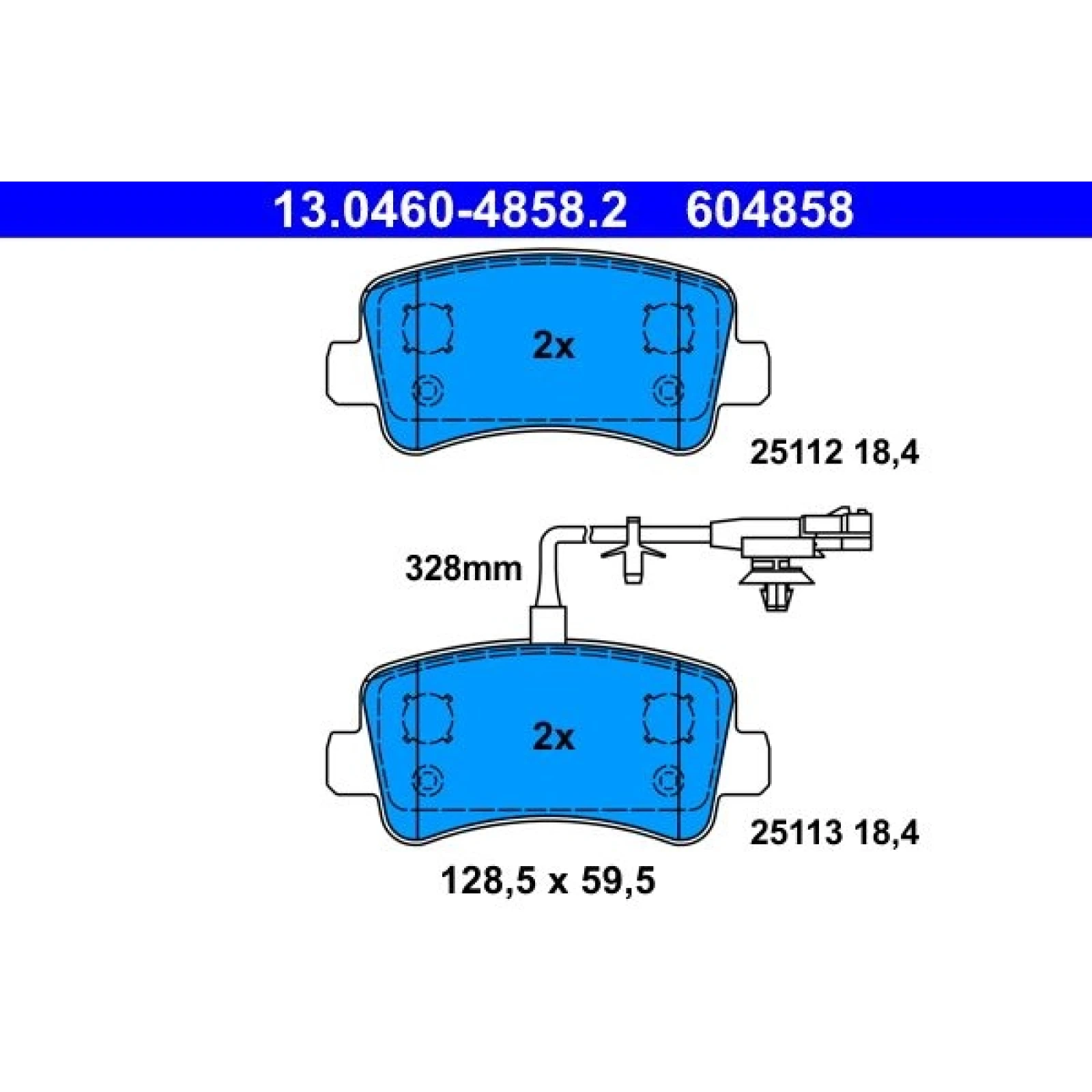 Bremsbelagsatz Renault T. Master 10- Single 13.0460-4858.2