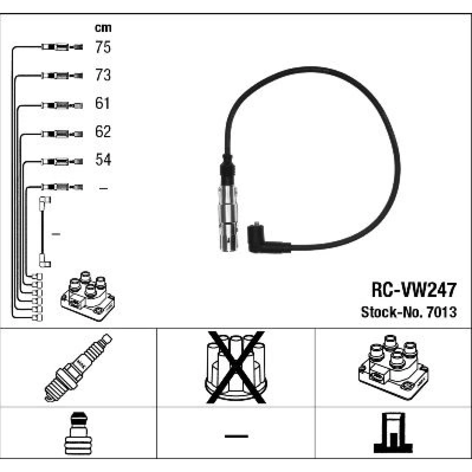 RC-VW247 NGK - Zündkabelsatz 7013