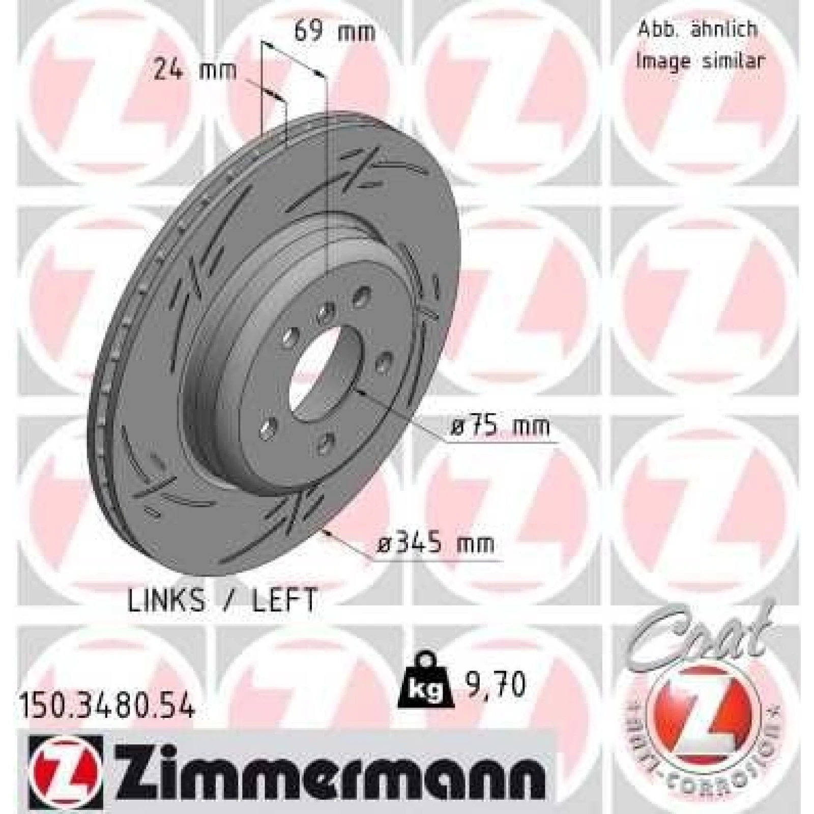 ZIMMERMANN Bremsscheibe 150.3480.54